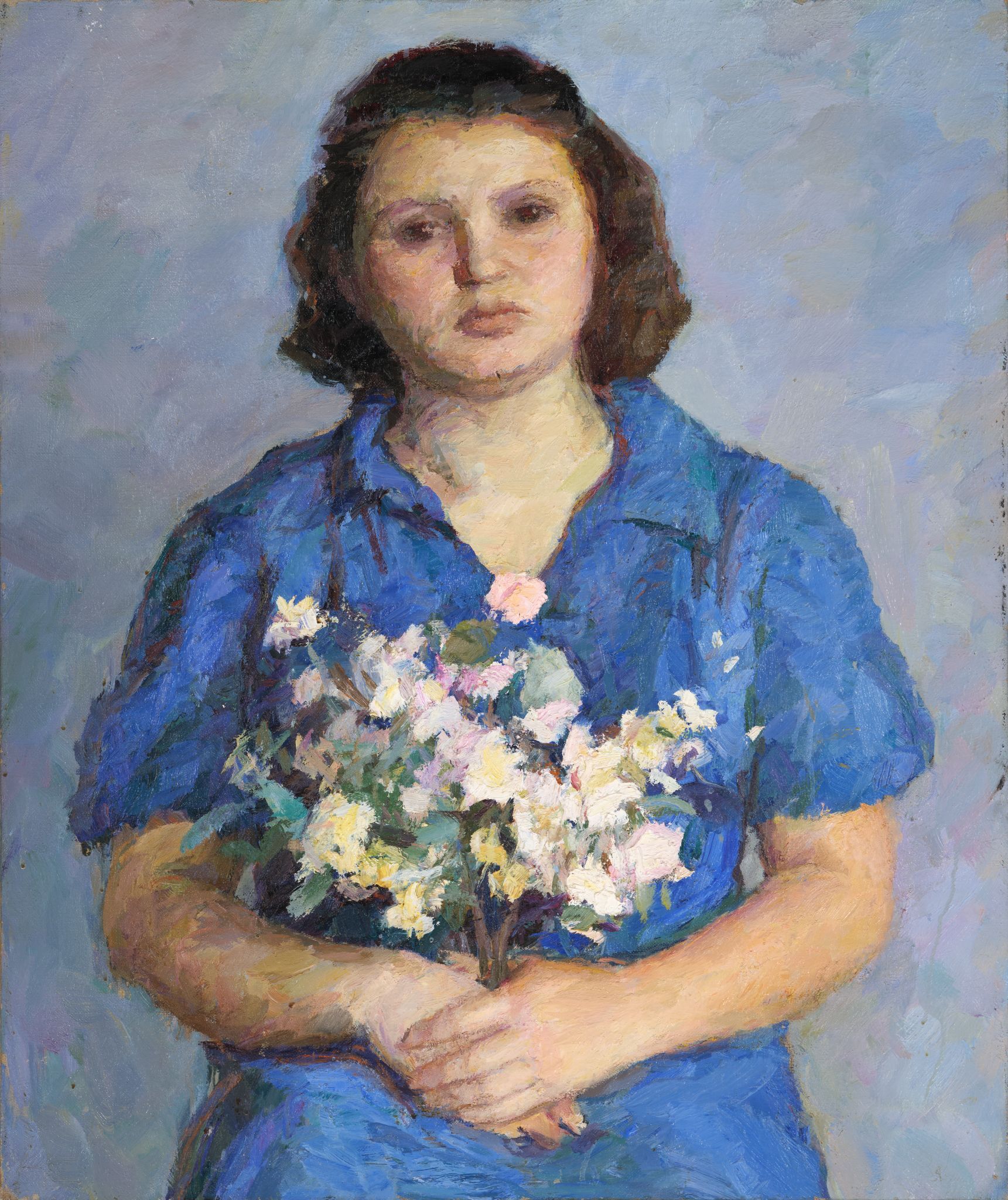 Девушка с цветами яблони, Vladimir Weisberg, 1954