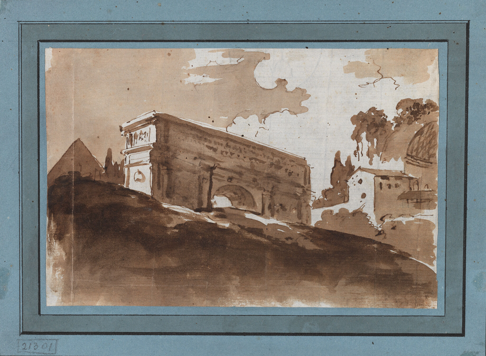 Триумфальная арка Септимия Севера. Рим, Gabriel François Doyen, first half of the 1750s