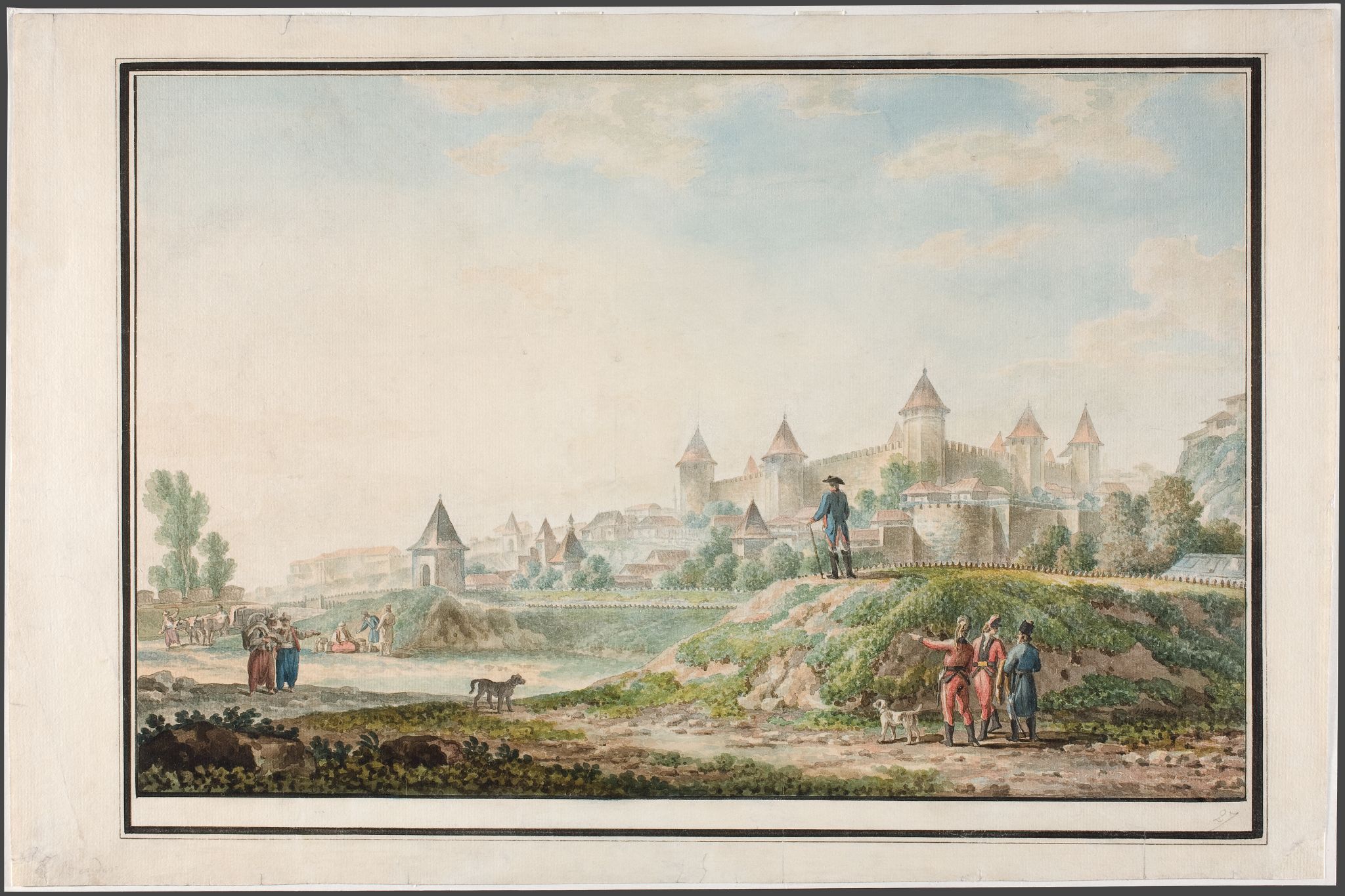 Вид Крепости в Бендерах, Mikhail Ivanov, 1790