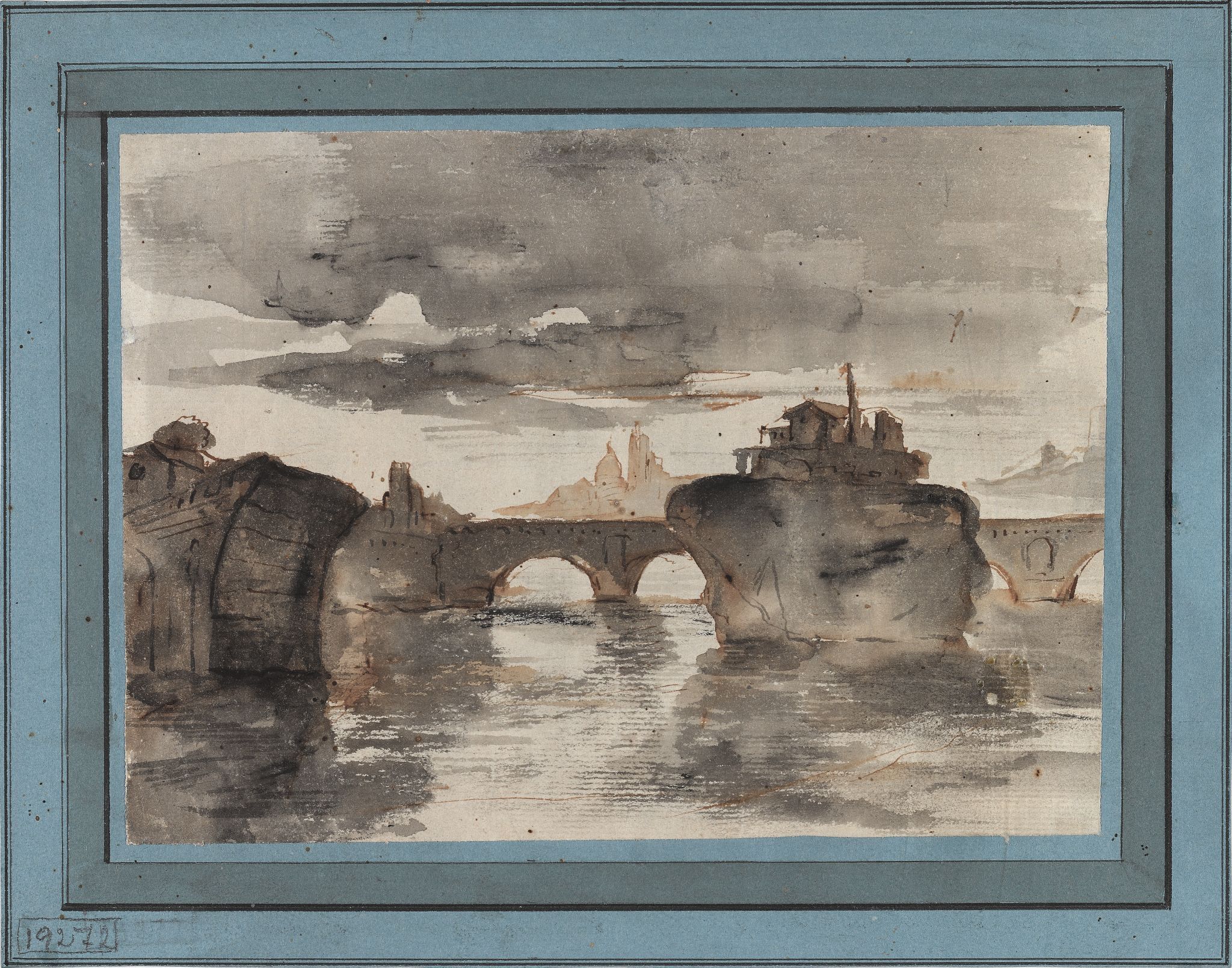 Вид с мостом, Gabriel François Doyen, 1750s
