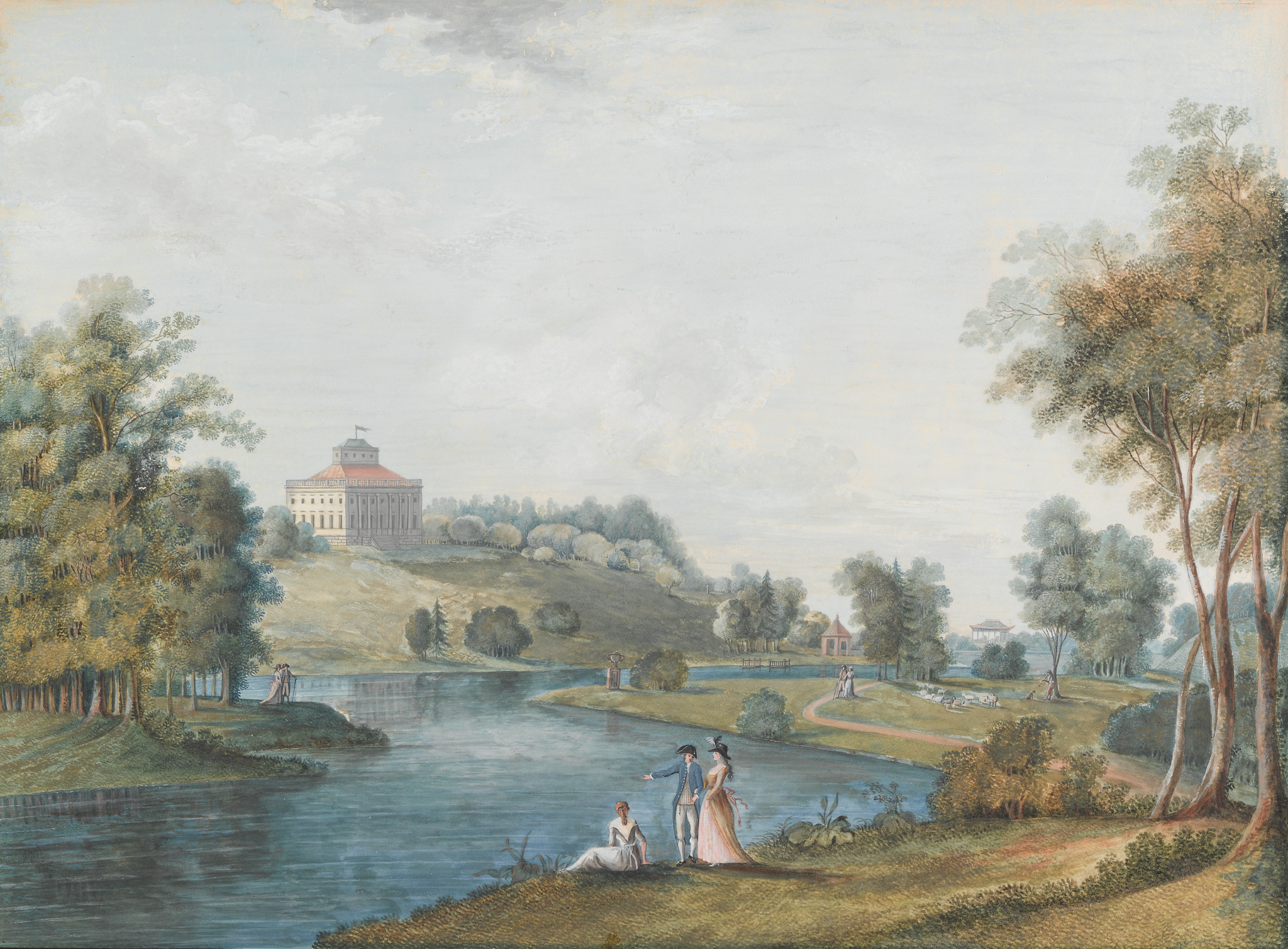Вид усадьбы Сиворицы под Петербургом, Semyon Shchedrin, no later than 1792