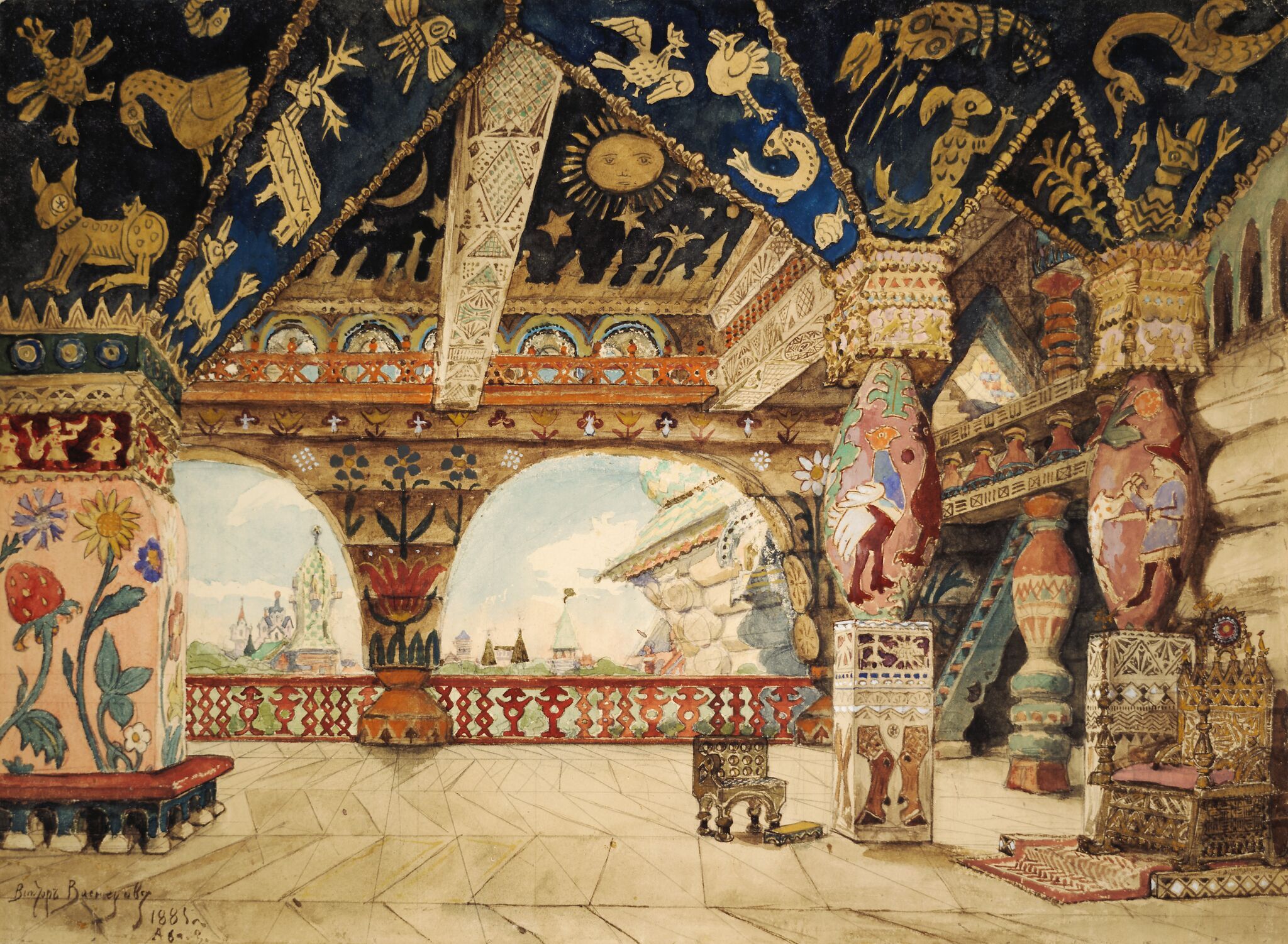Палаты царя Берендея, Viktor Vasnetsov, 1885