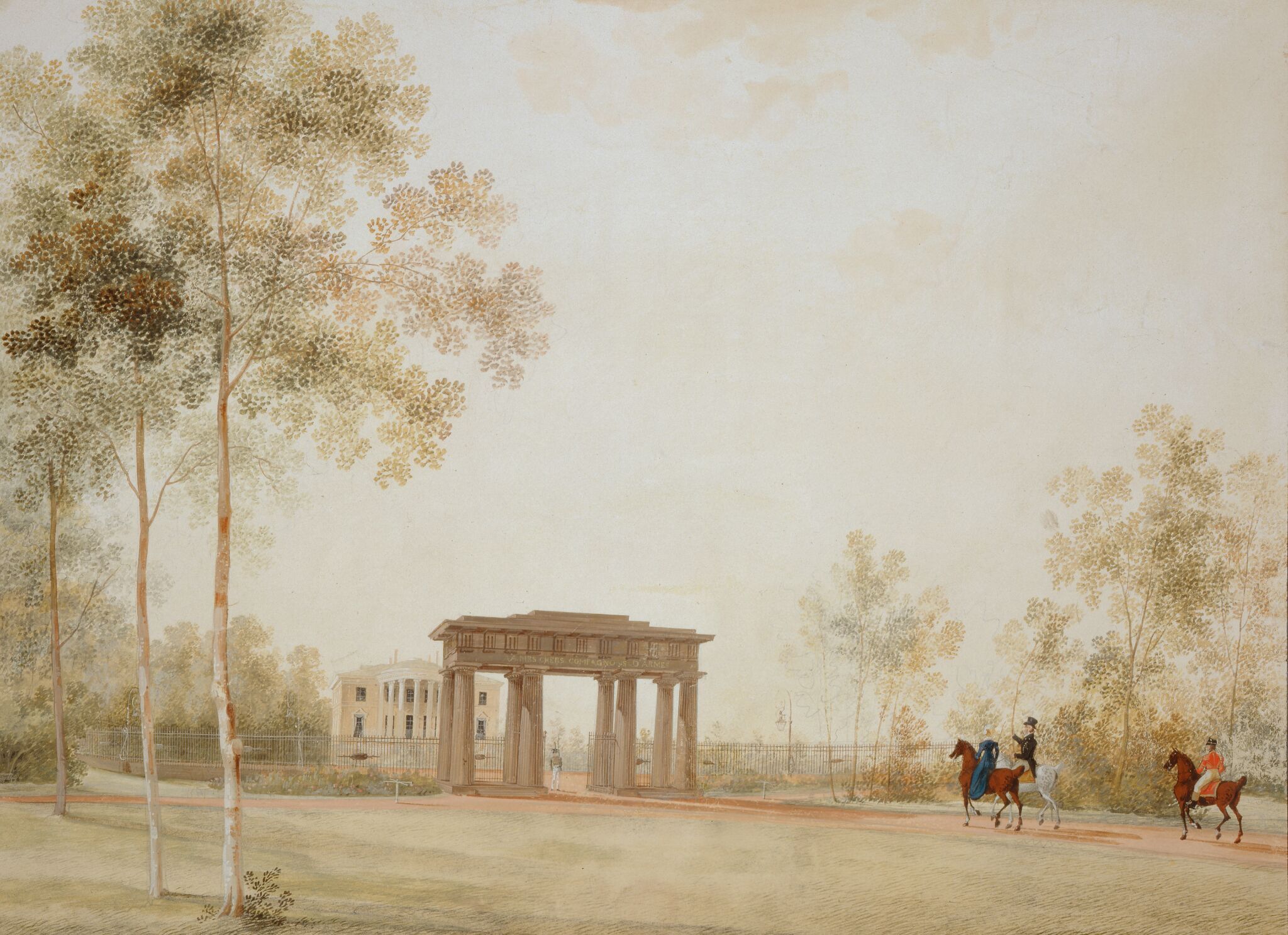 Въезд в парк Царского Села, Andrey Yefimovich Martynov, no earlier than 1821