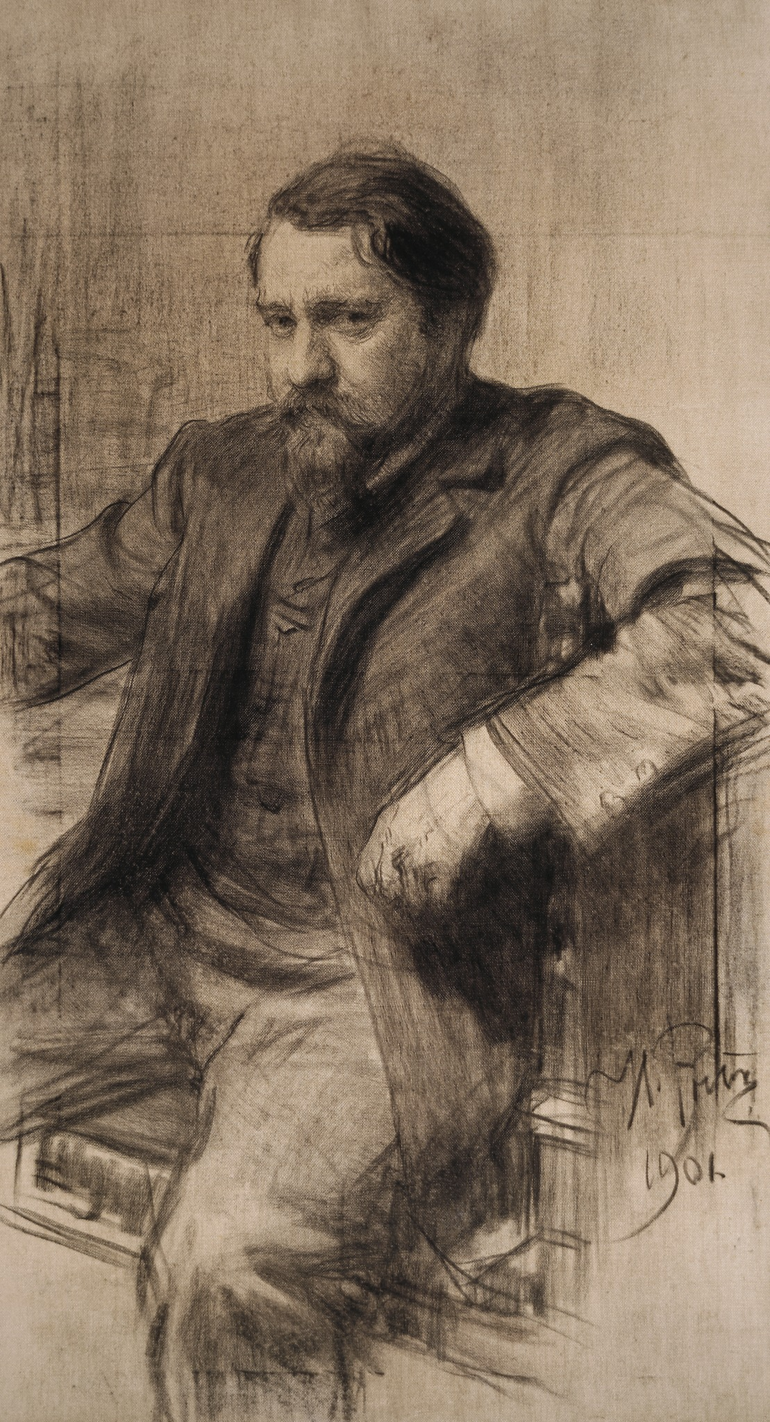 Портрет В.А. Серова, Ilya Repin, 1901