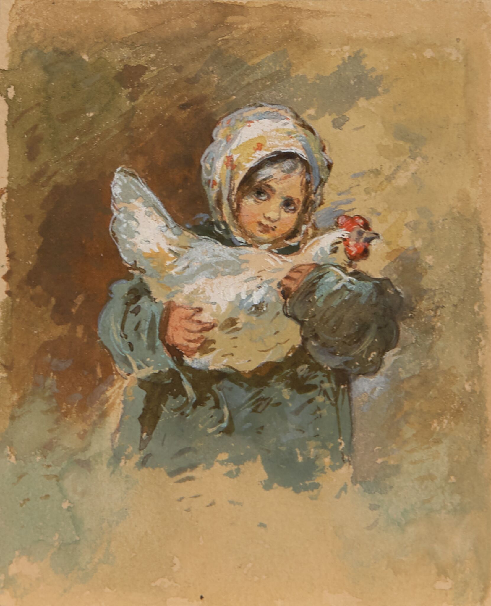 Девочка с курочкой, Elisabeth Bem, no later than 1902
