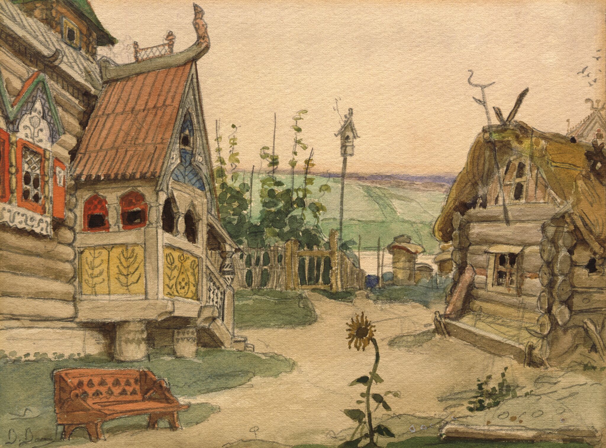 Заречная слободка Берендеевка, Viktor Vasnetsov, 1885