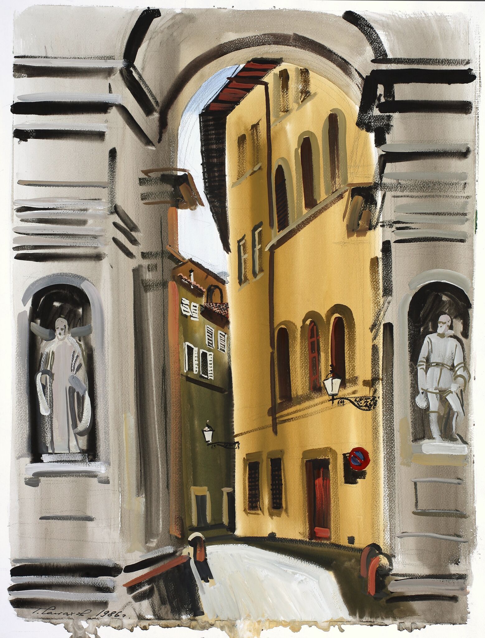 Улица во Флоренции, Tahir Teimurovitsch Salakhov, 1986
