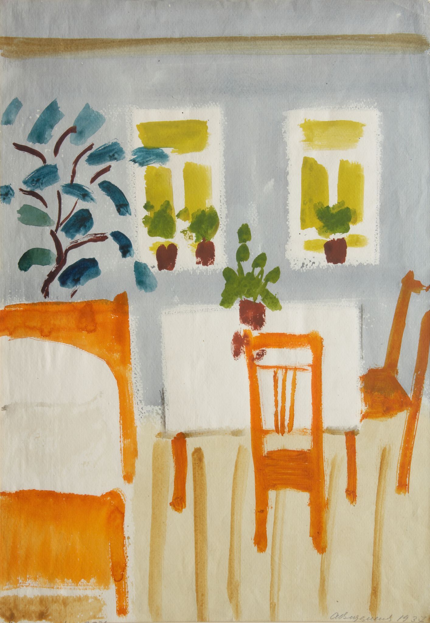 Комната на даче, Aleksandr Vedernikov, 1937