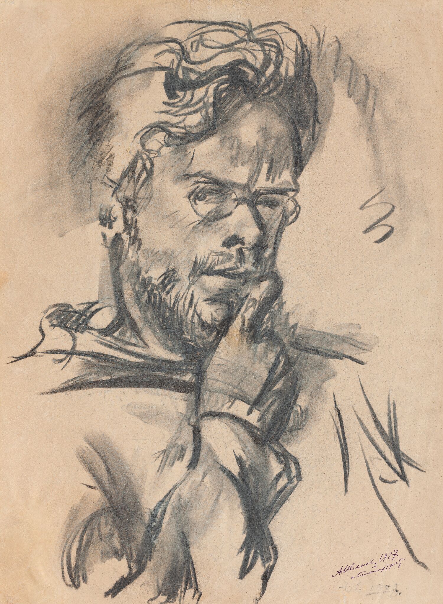 Автопортрет, Alexander Ivanov, 1927