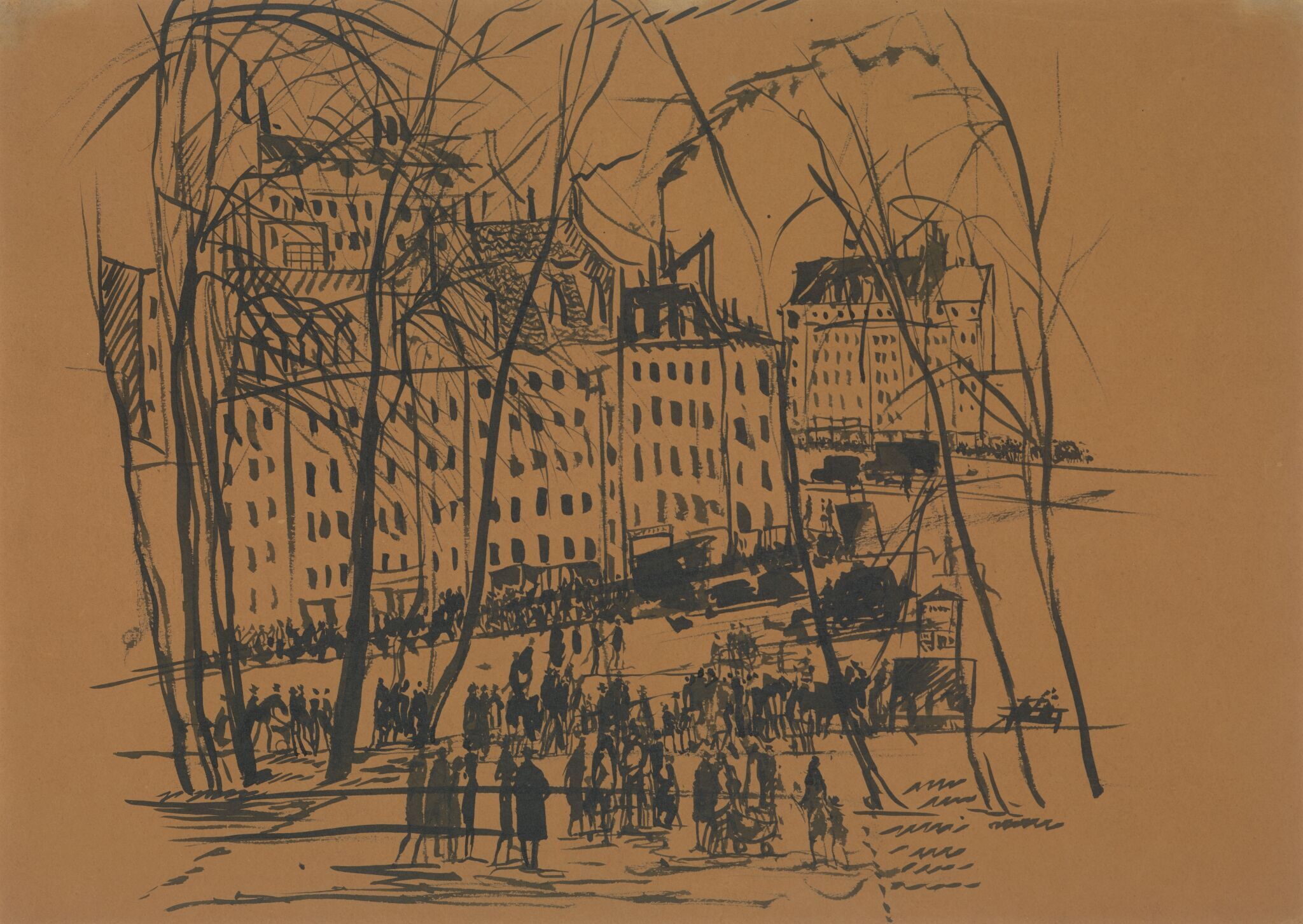 Улица в Париже, Aleksei Kravchenko, 1926