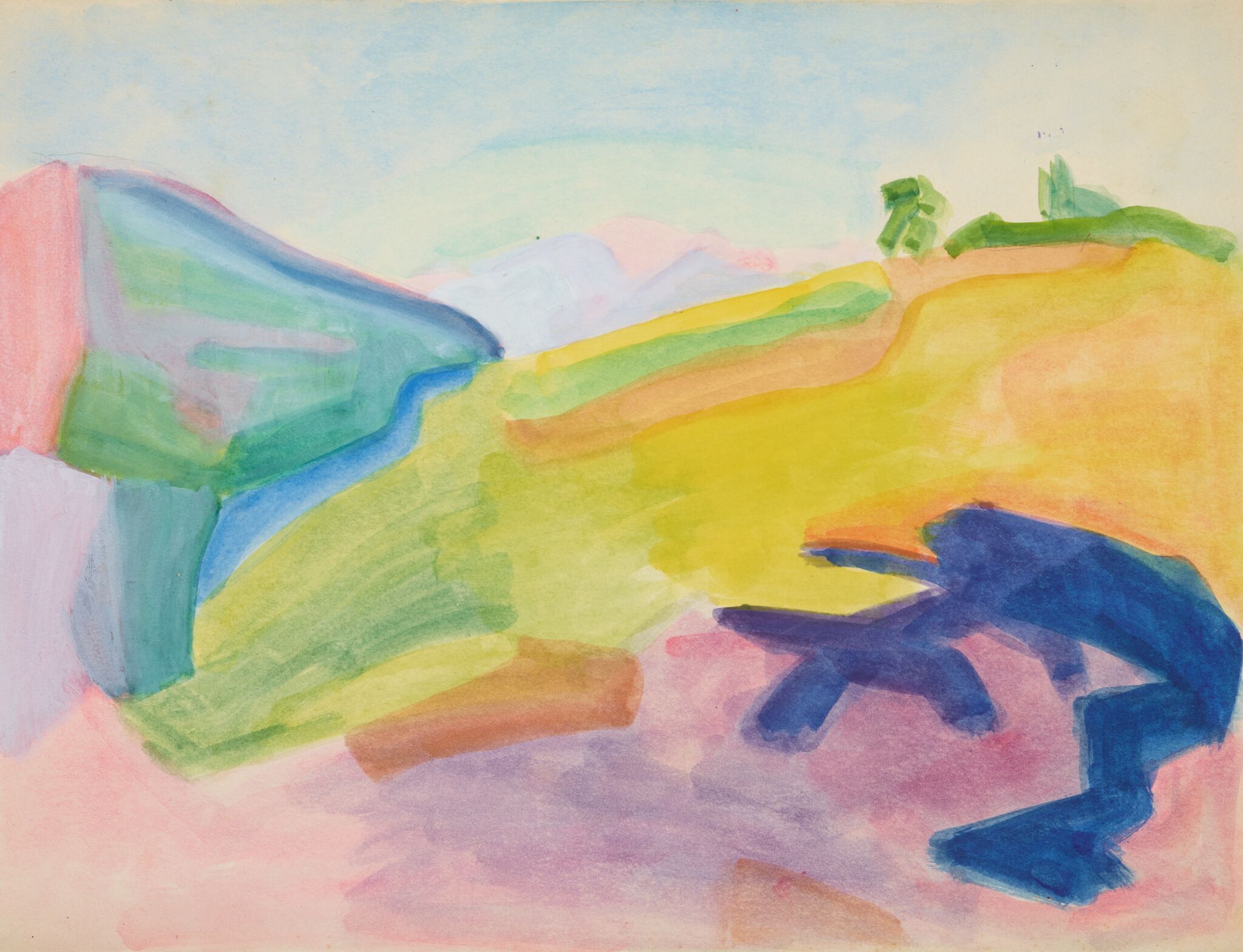 Пейзаж с синей тенью. Солнцедар, Maria Ender, mid-1920s