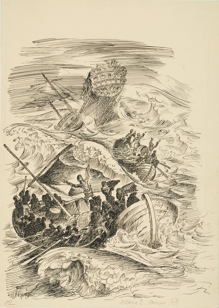 Кораблекрушение. Иллюстрация к поэме Дж. Байрона «Дон-Жуан» (не издано)