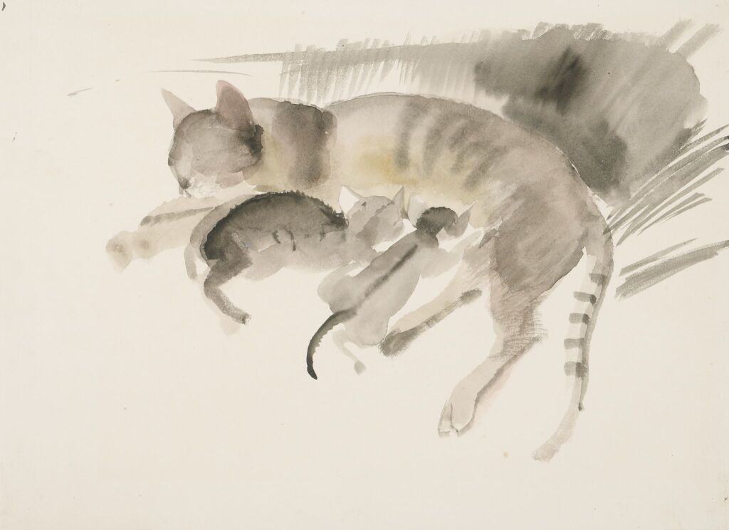 Кошка с котятами