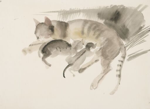 Кошка с котятами