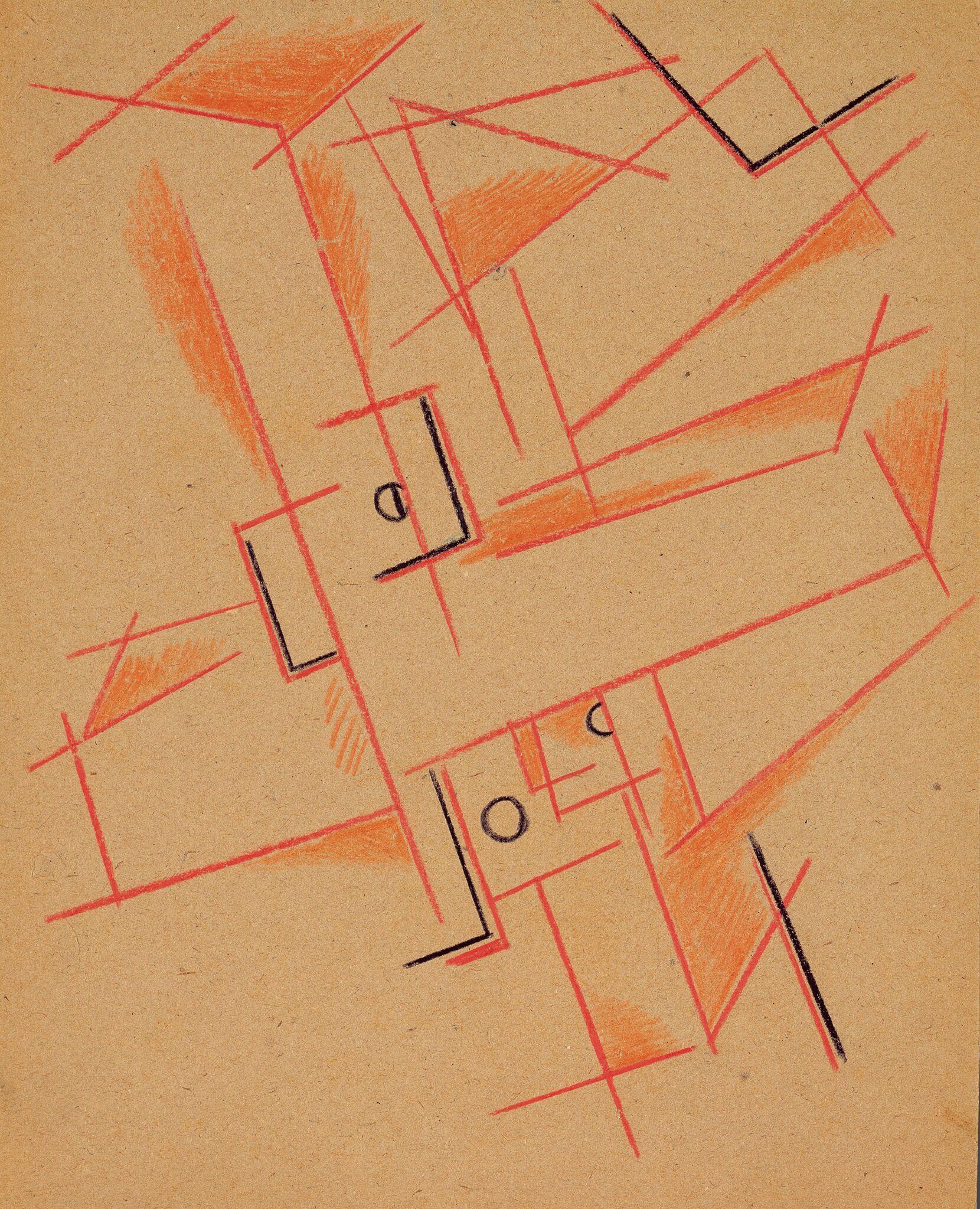 Пространственно-силовое построение. Эскиз к одноименной картине (1921, ГТГ), Liubov Popova, 1921