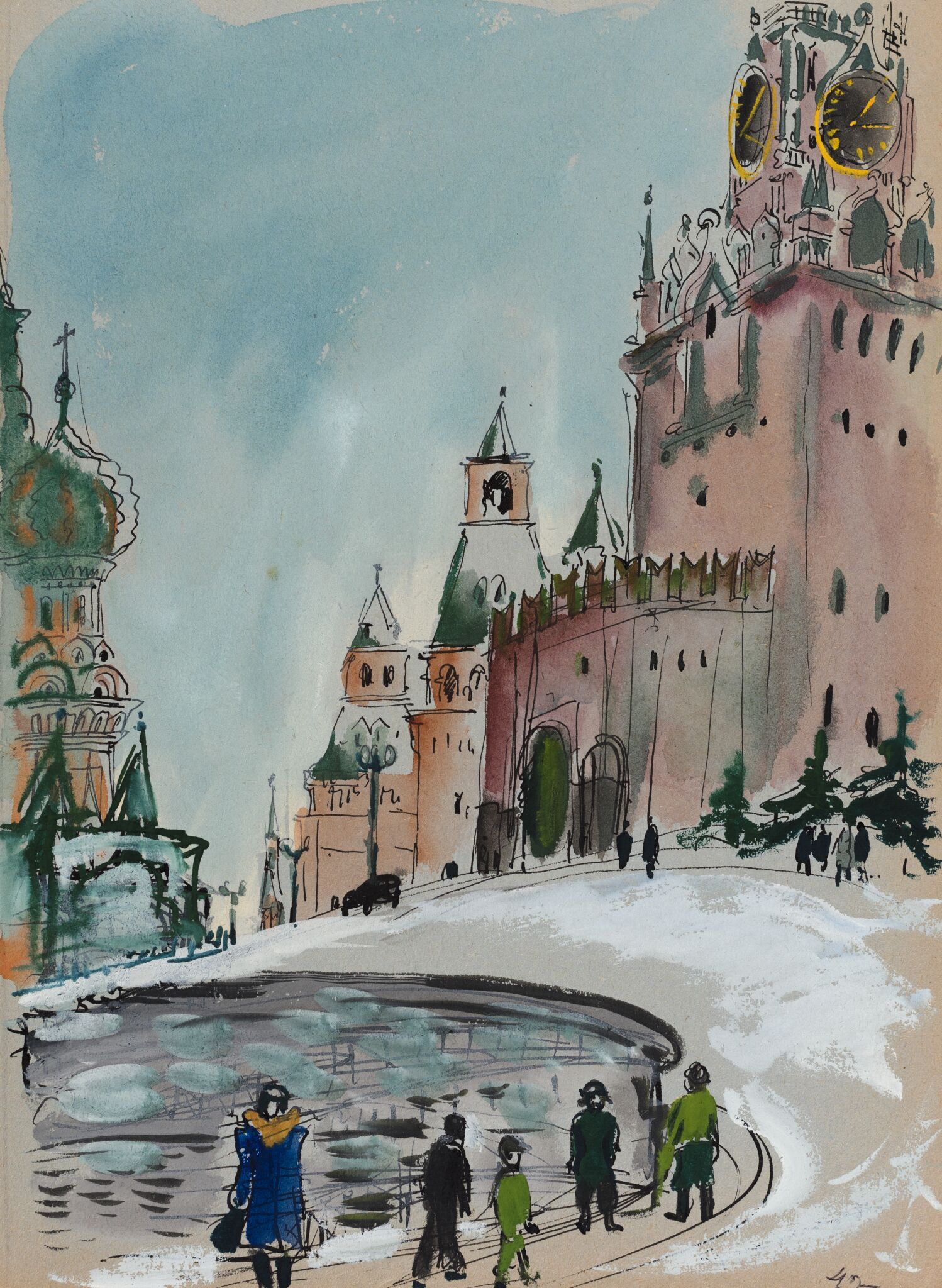 Спасская башня, Tatyana Mavrina, 1942