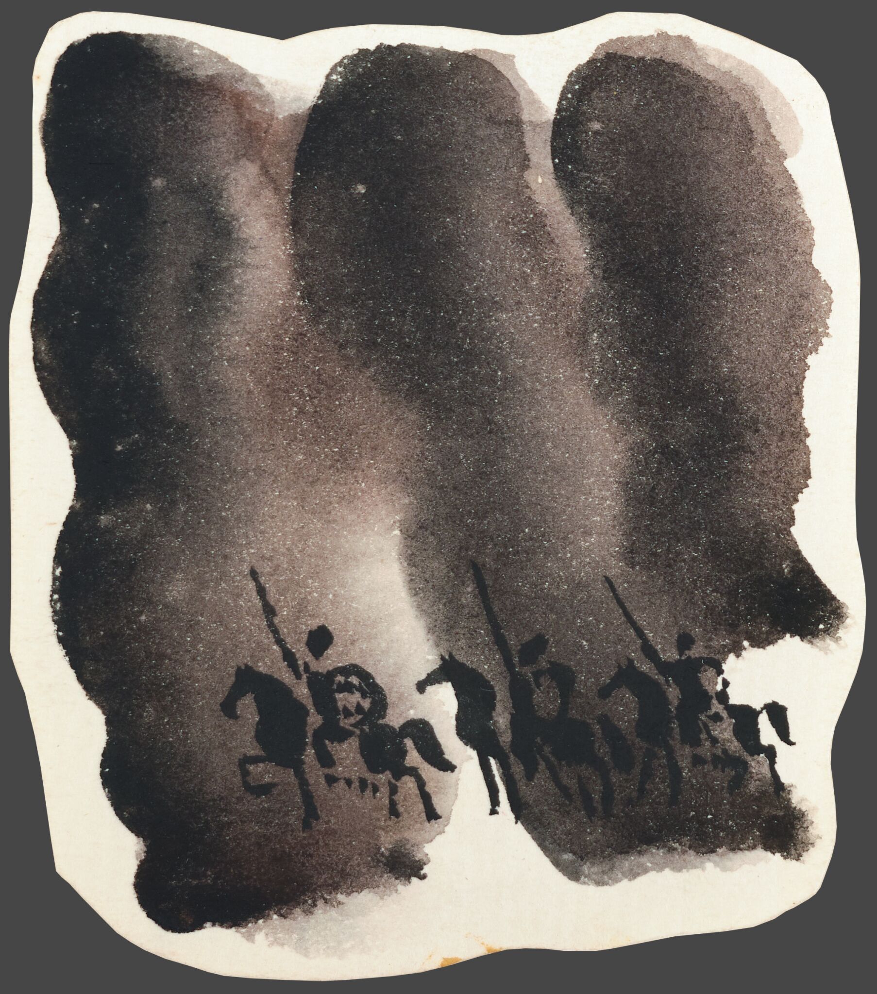 Силуэты всадников, Nikolay Lapshin, 1934