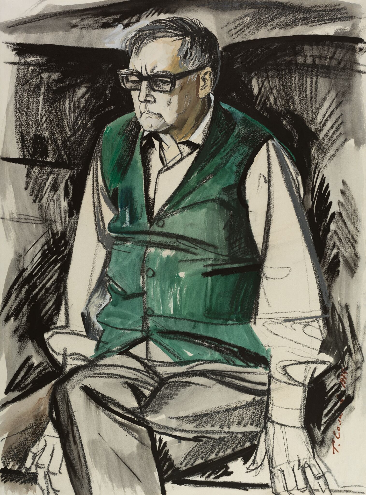 Портрет Д.Д. Шостаковича, Tahir Teimurovitsch Salakhov, 1974