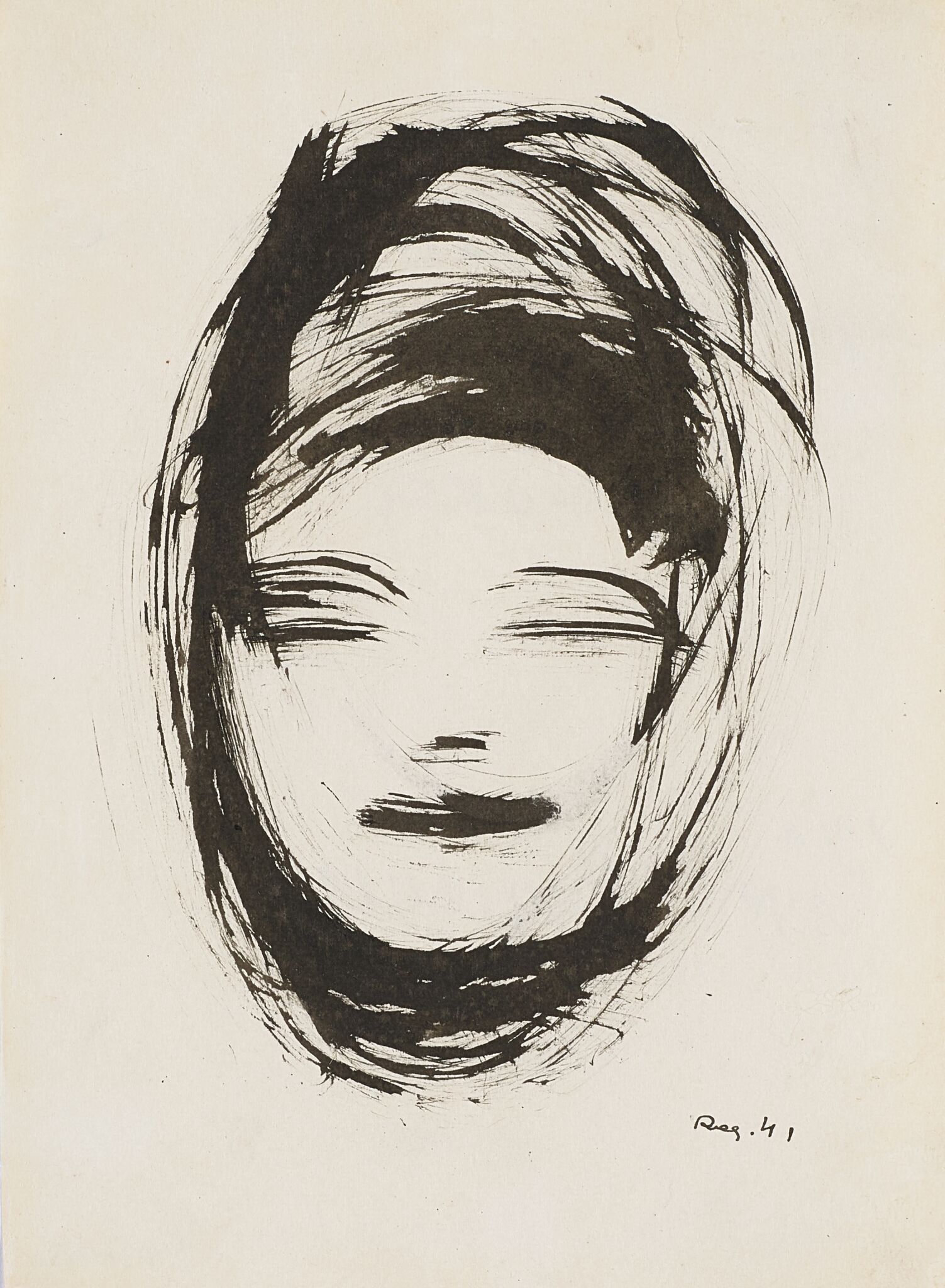 Улыбка, Aleksandr Rodchenko, 1941