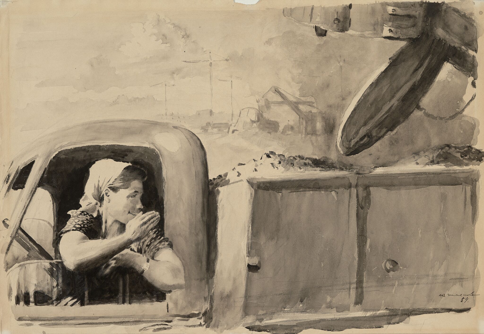 Пойдем вечером в кино?, Yuri Ivanovich Pimenov, 1954