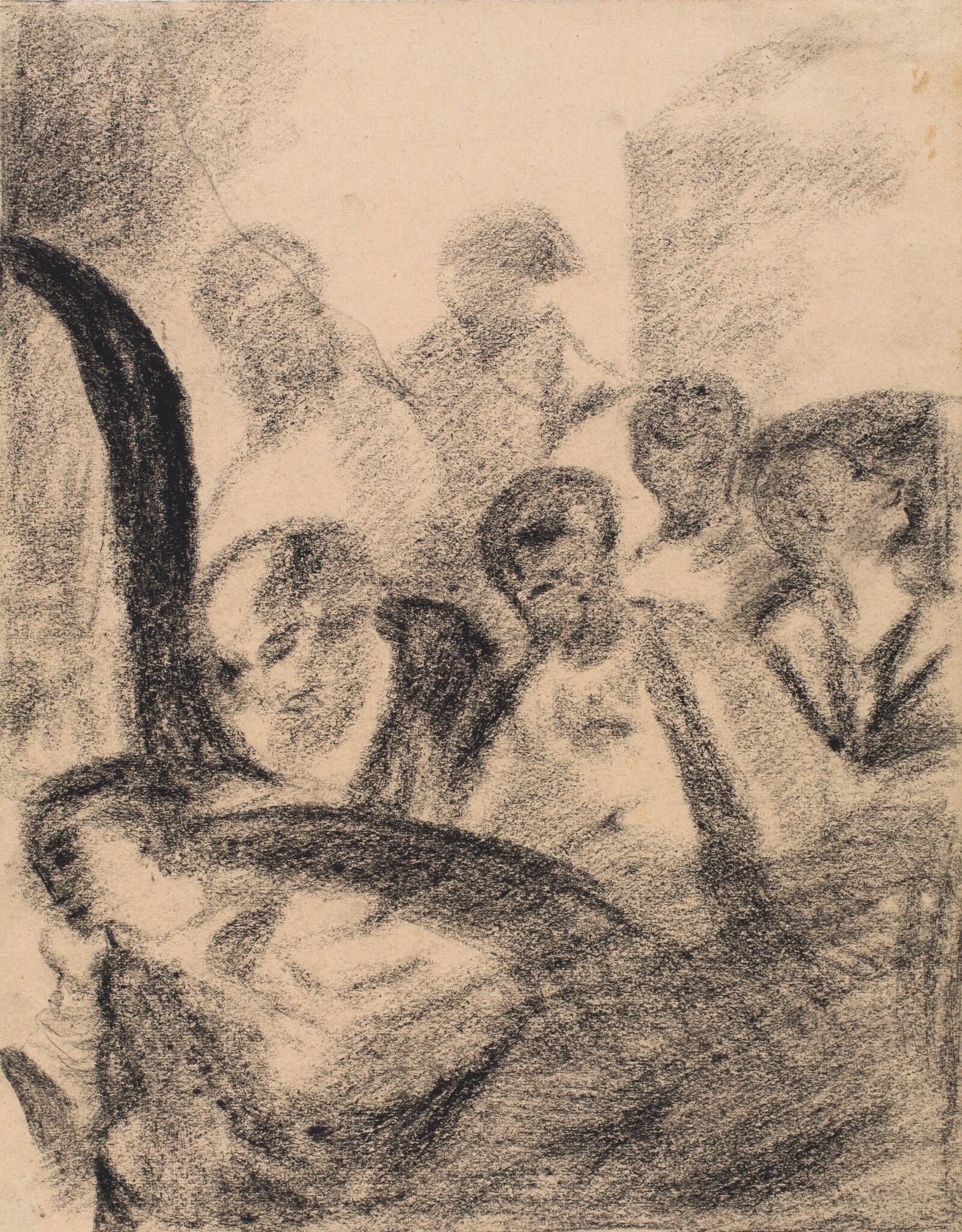 Многофигурная композиция. Из цикла «Воскрешение мертвых», Vasily Chekrygin, 1921-1922