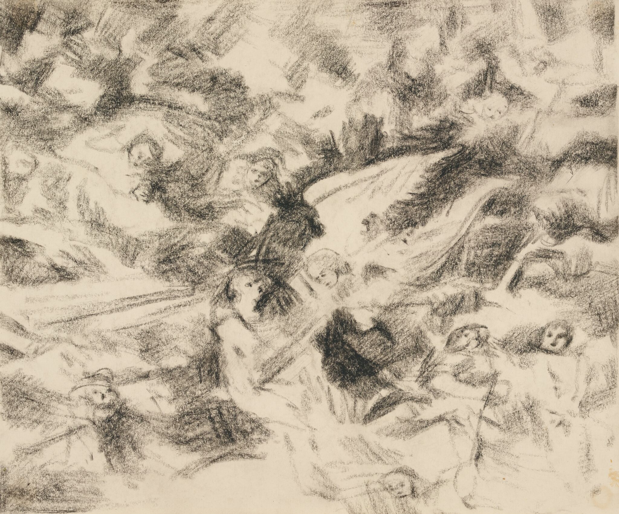 Композиция с ангелом. Из цикла «Воскрешение мертвых» (1921–1922), Vasily Chekrygin, 1922