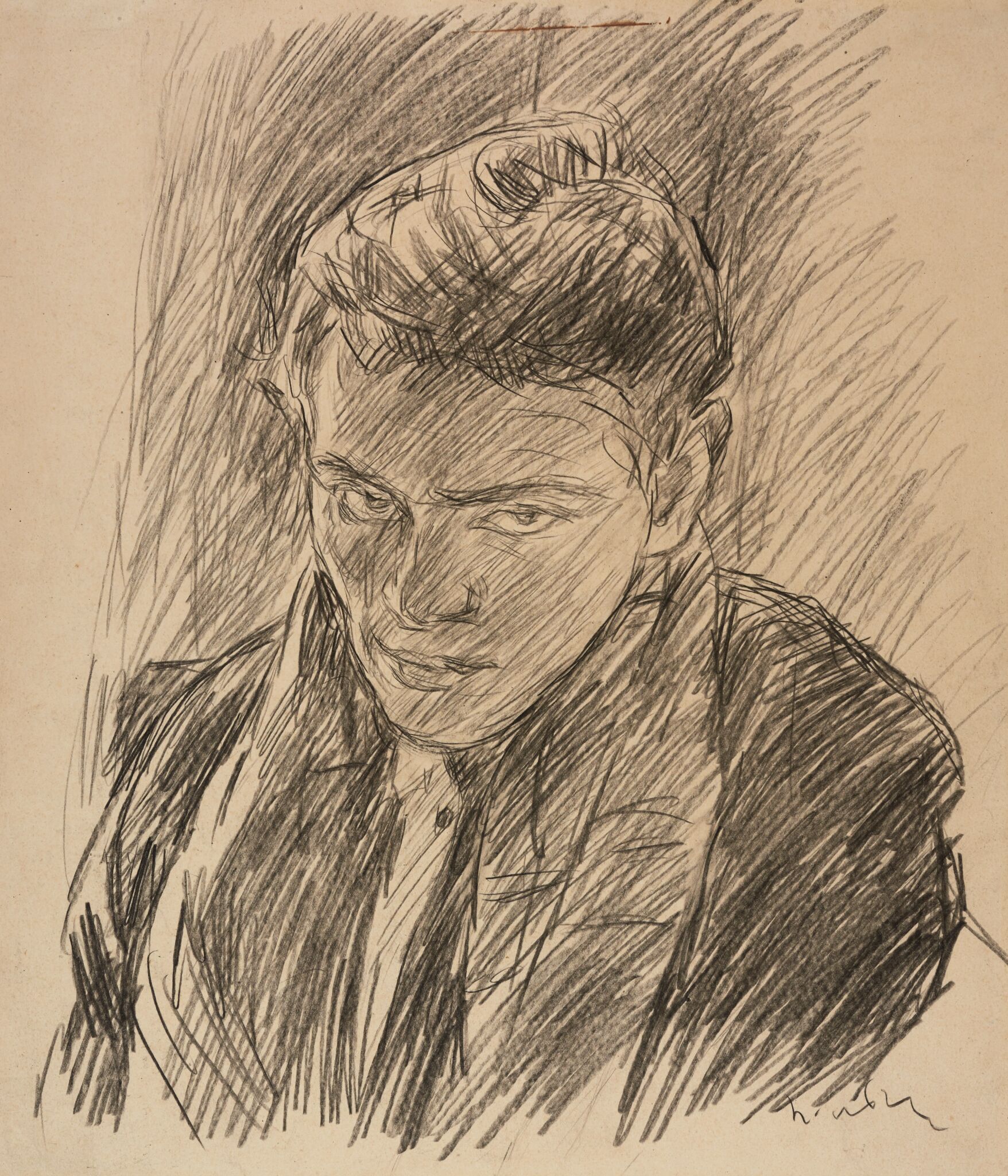 Мужской портрет (Студент), Pyotr Lvov, 1920 − early 1930s