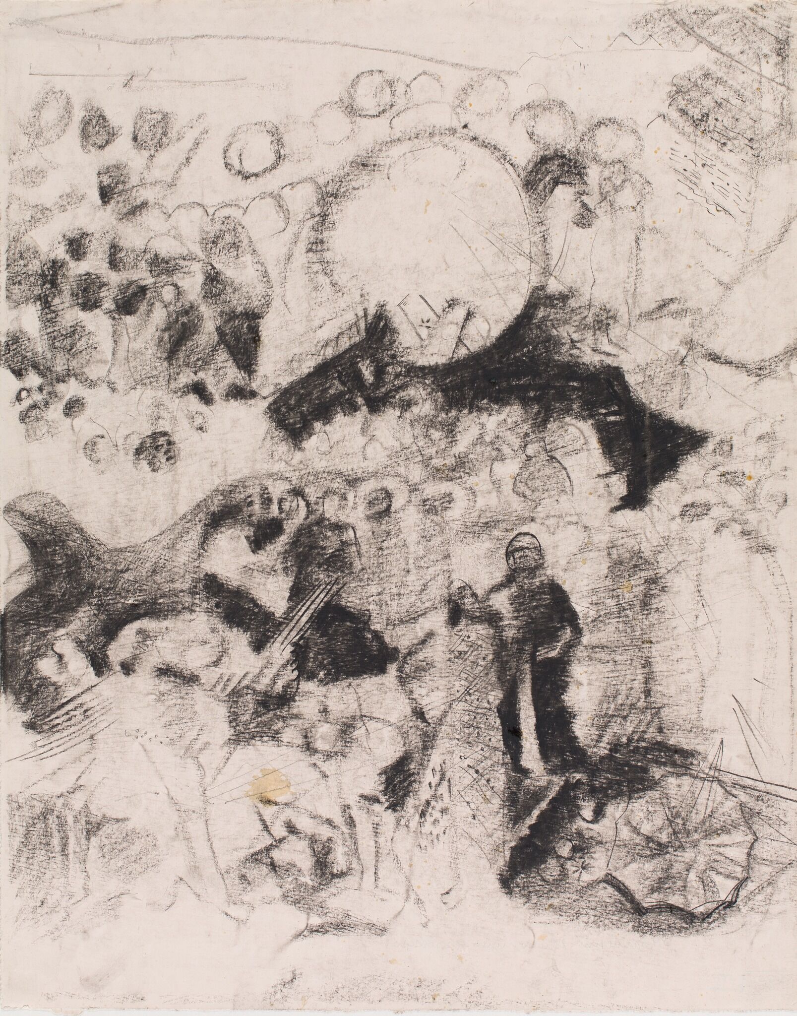 Многофигурная композиция со сферой. Из цикла «Воскрешение мертвых», Vasily Chekrygin, 1921-1922