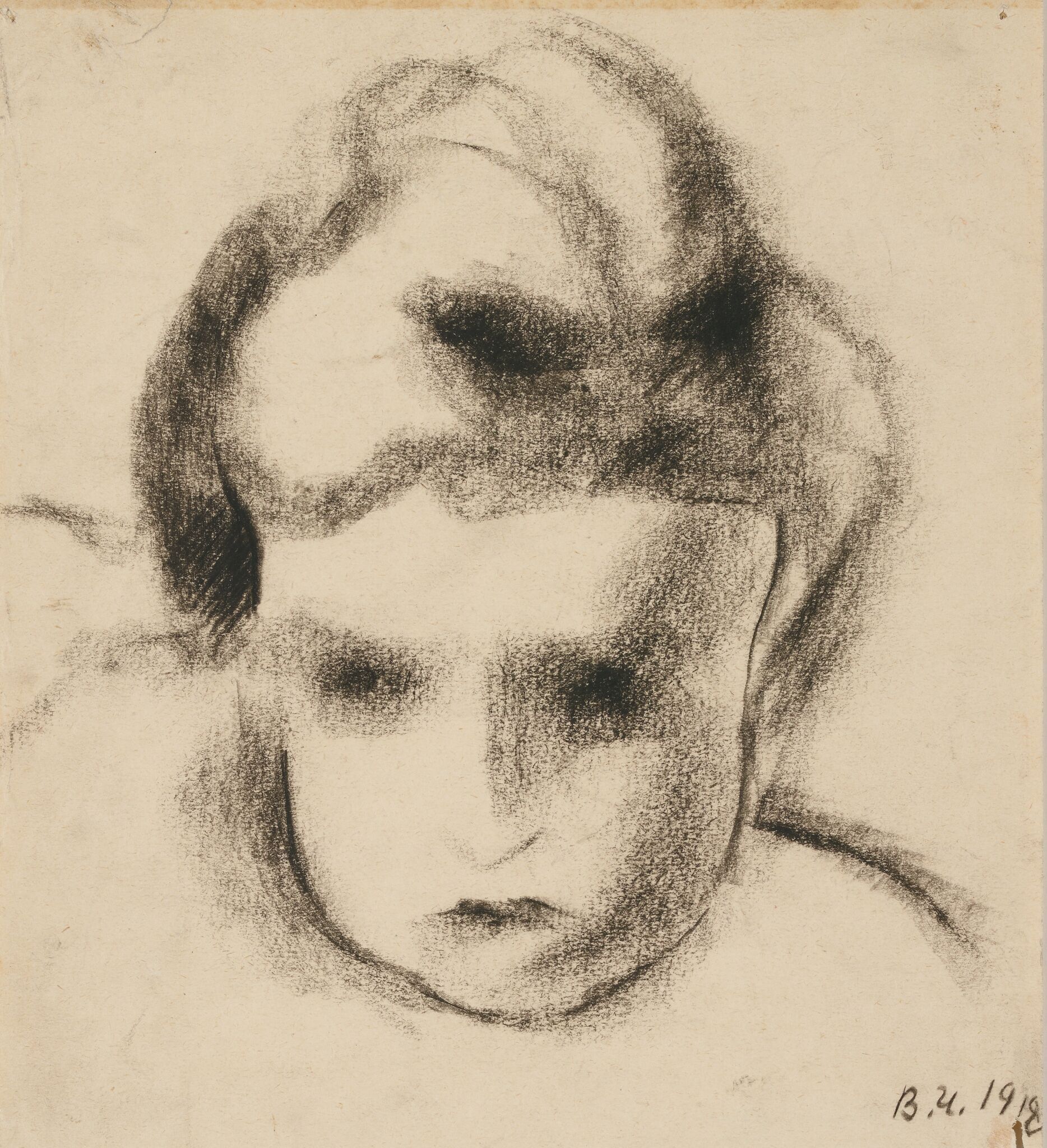 Детская головка, Vasily Chekrygin, 1919