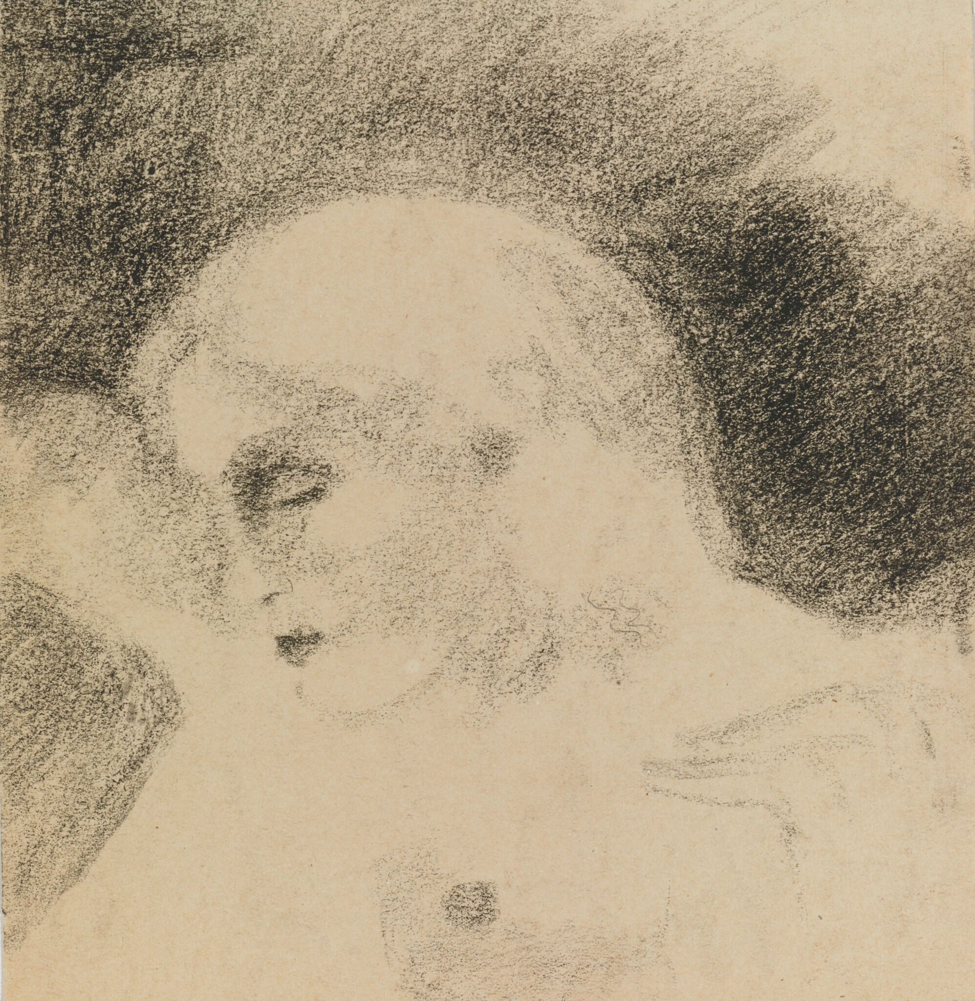 Обнаженная женщина в профиль. Из цикла «Воскрешение мертвых», Vasily Chekrygin, 1922