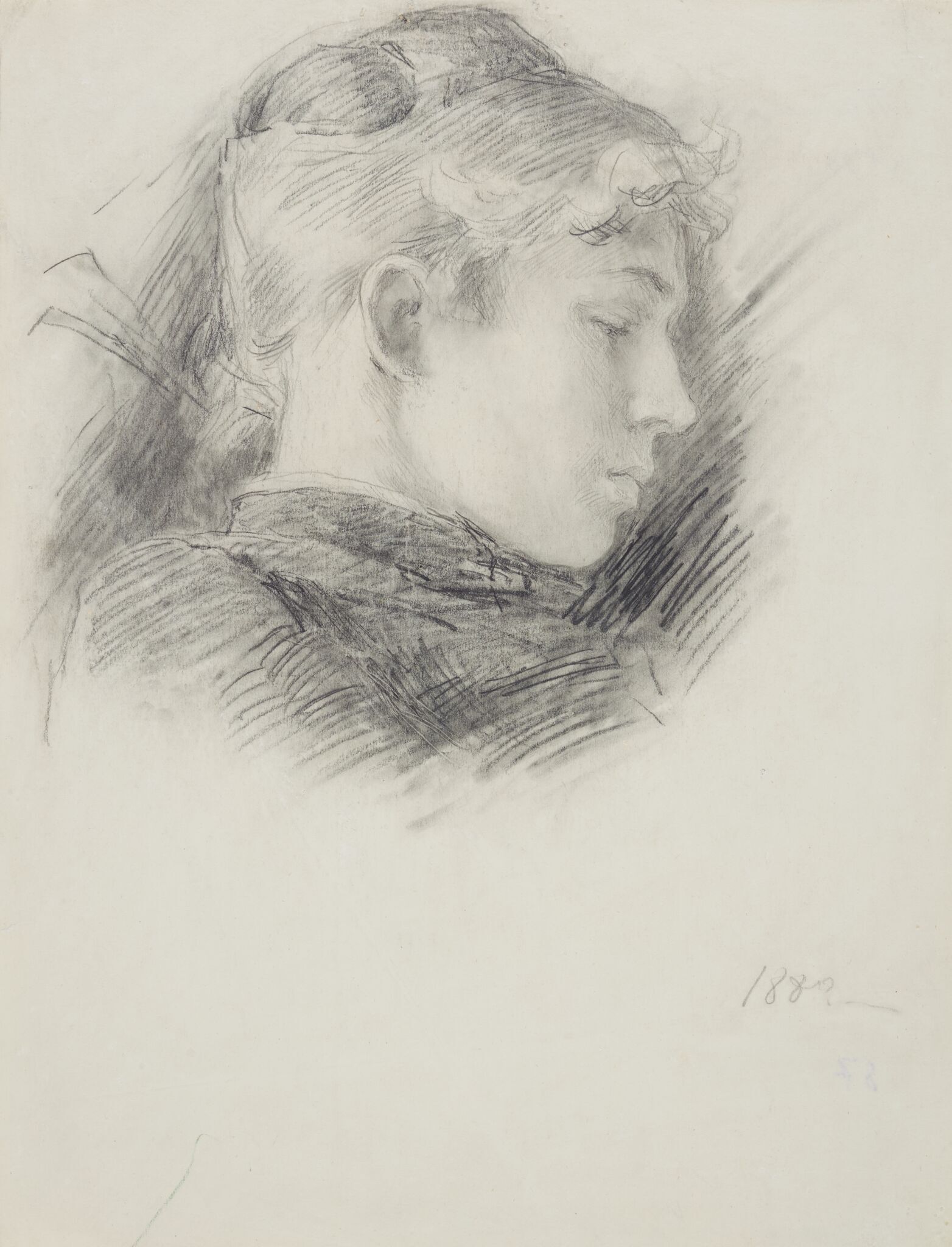 Портрет В.П. Третьяковой, Viktor Vasnetsov, 1880s