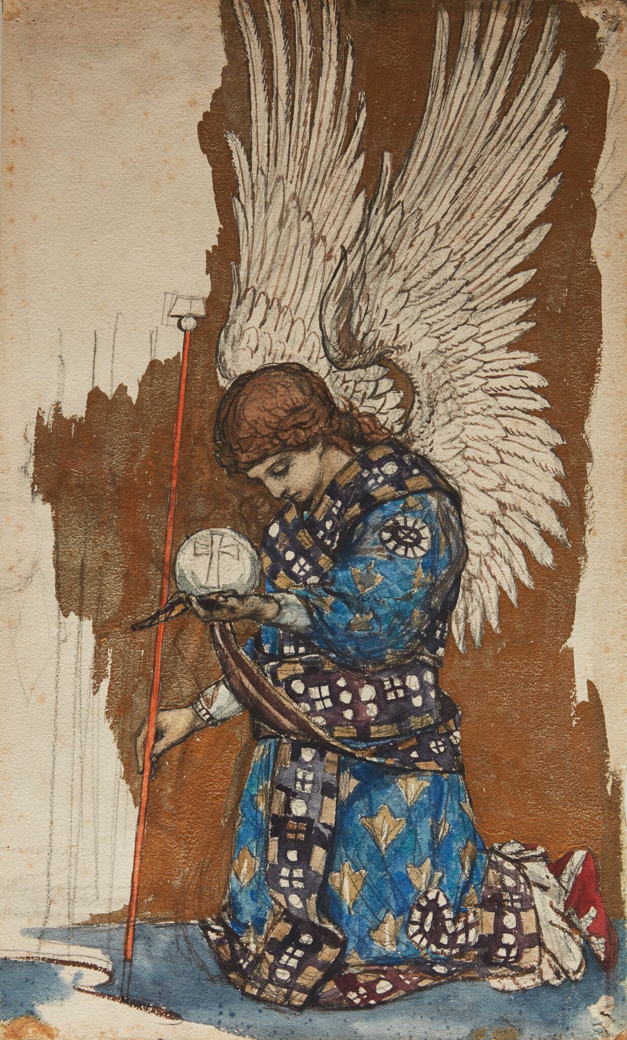 Коленопреклоненный архангел, Viktor Vasnetsov, 1885-1893