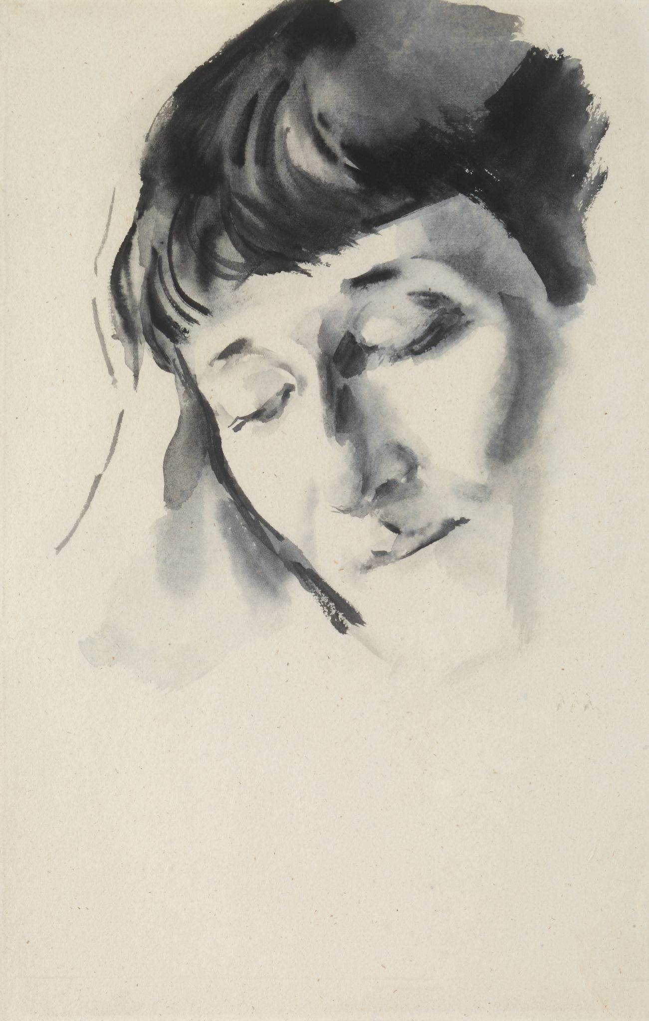 Лицо Анны Ахматовой, Nikolay Tyrsa, 1928