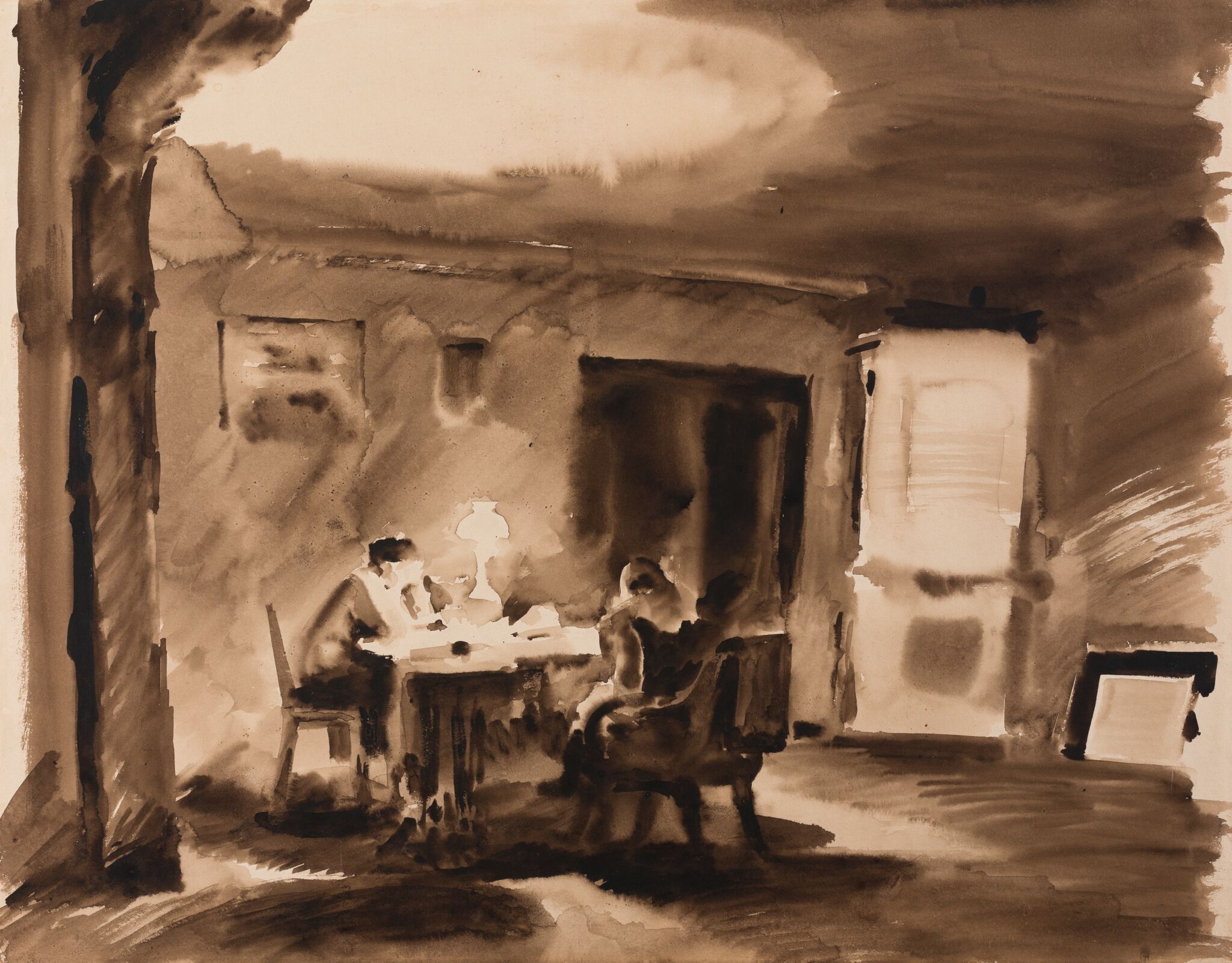 За чтением, Nikolay Tyrsa, 1928