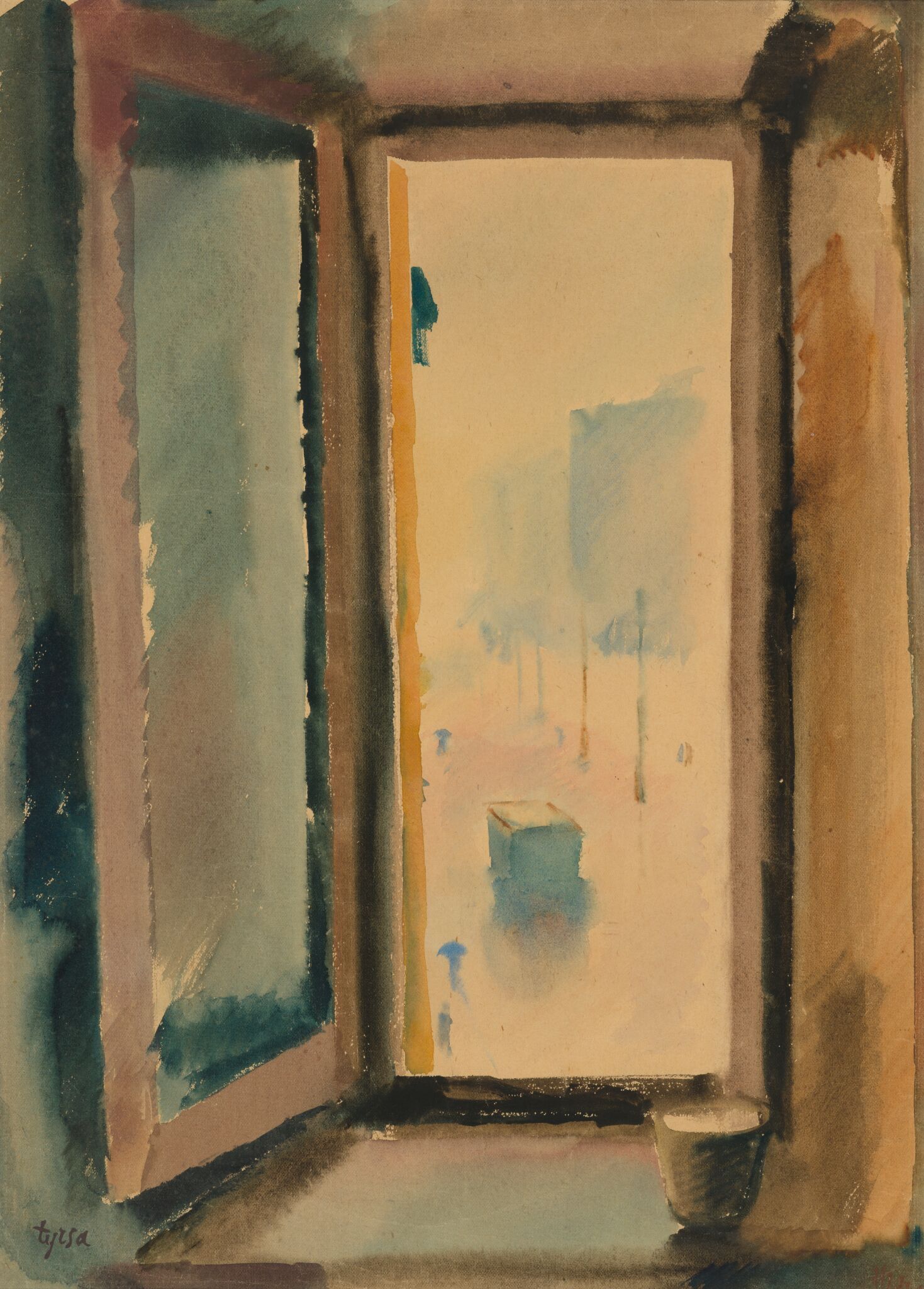 Окно. Дождь, Nikolay Tyrsa, 1932