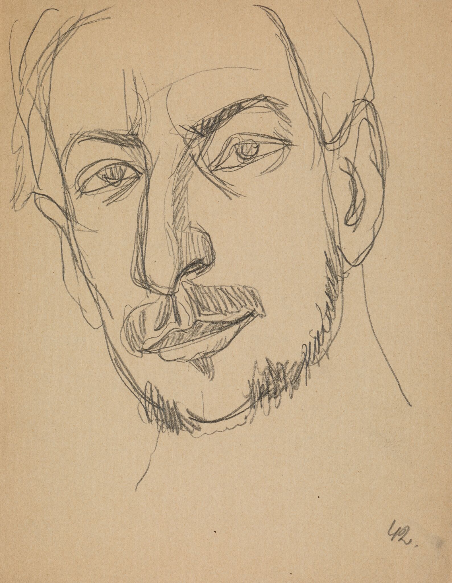 Портрет А.А. Веснина (?), Liubov Popova, 1911-1912