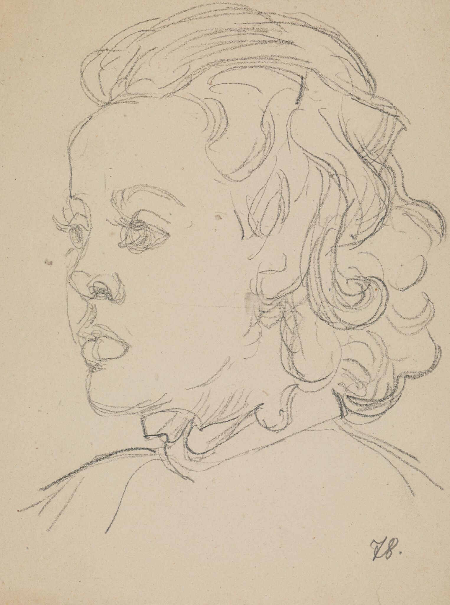 Портрет девочки, Liubov Popova, late 1900s