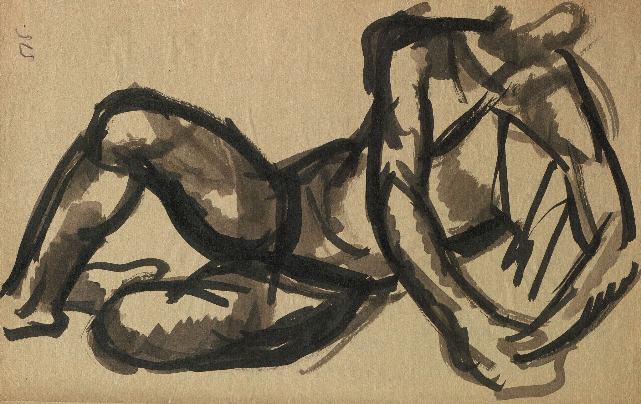 Натурщик, Liubov Popova, 1911-1912