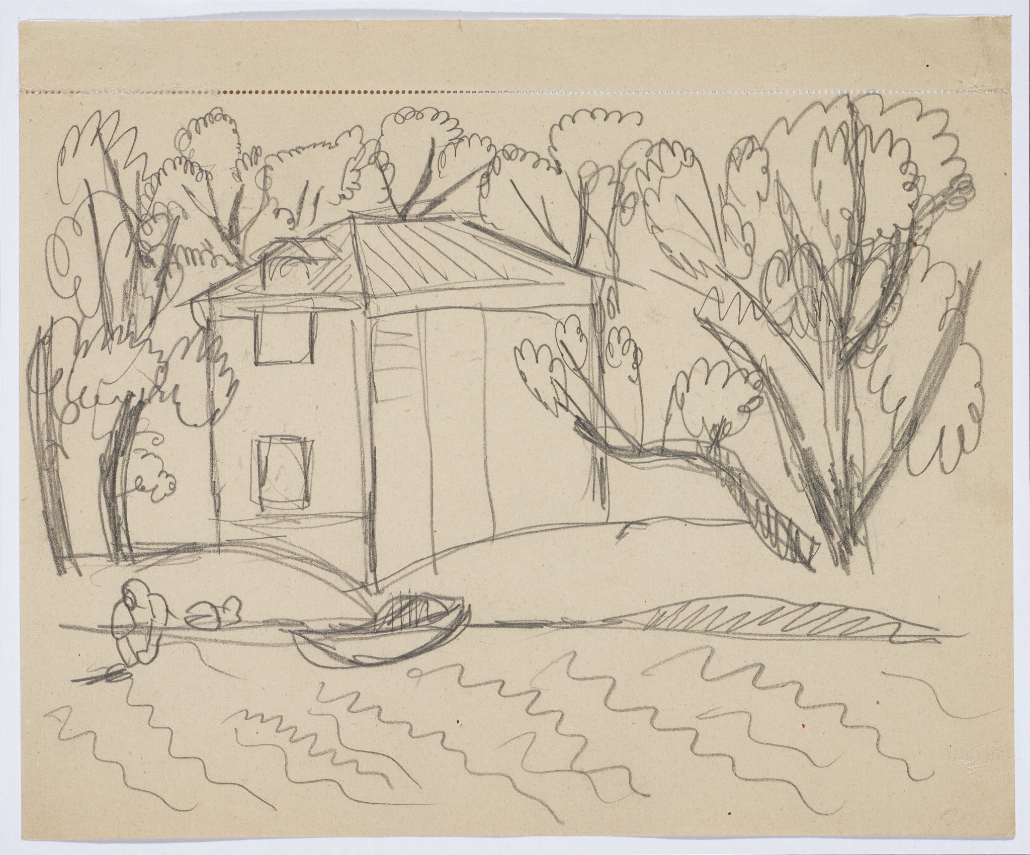 Дом у пруда, Liubov Popova, 1908