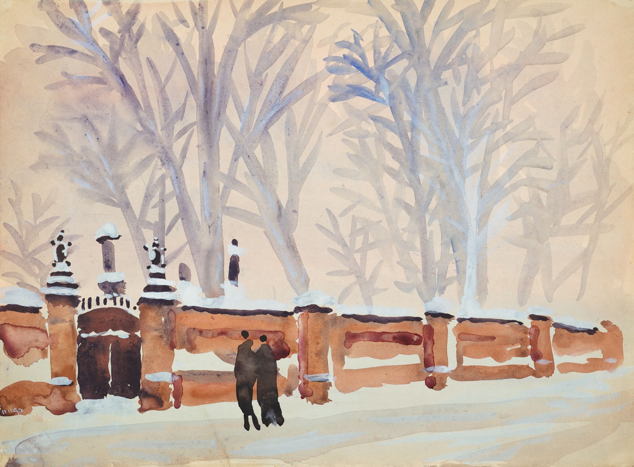 Зима на Международном проспекте. II, Nikolay Lapshin, 1940