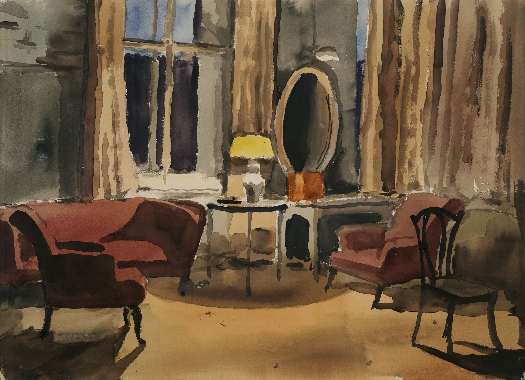 Интерьер. Комната художника, Nikolay Lapshin, 1938