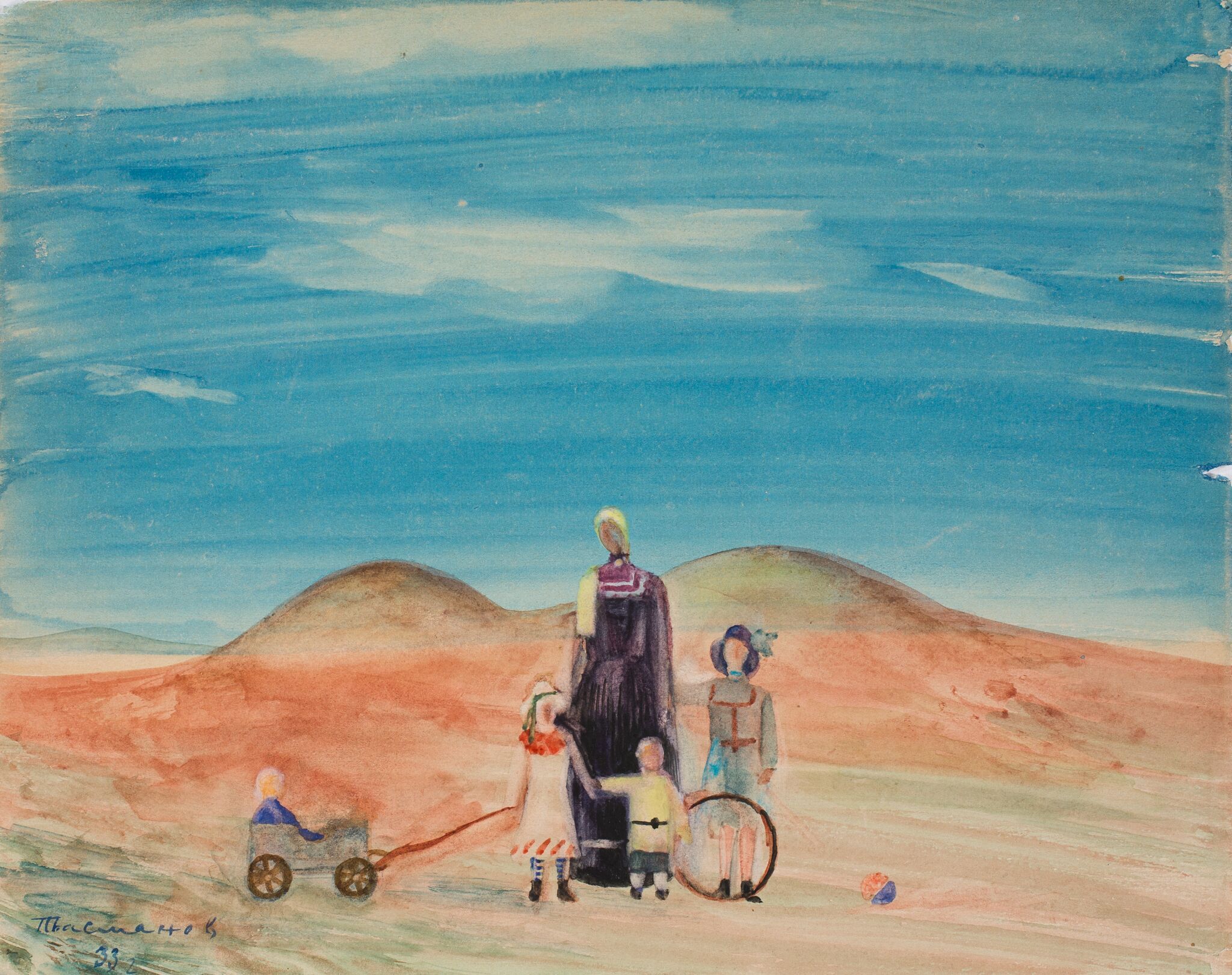 Прогулка с тележкой, Pavel Basmanov, 1933