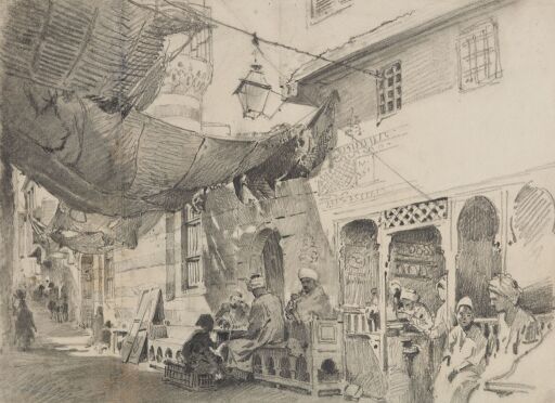 Улица в Каире. 1870-е. Этюд к картине «Возвращение священного ковра из Мекки в Каир» (1876, ГРМ)