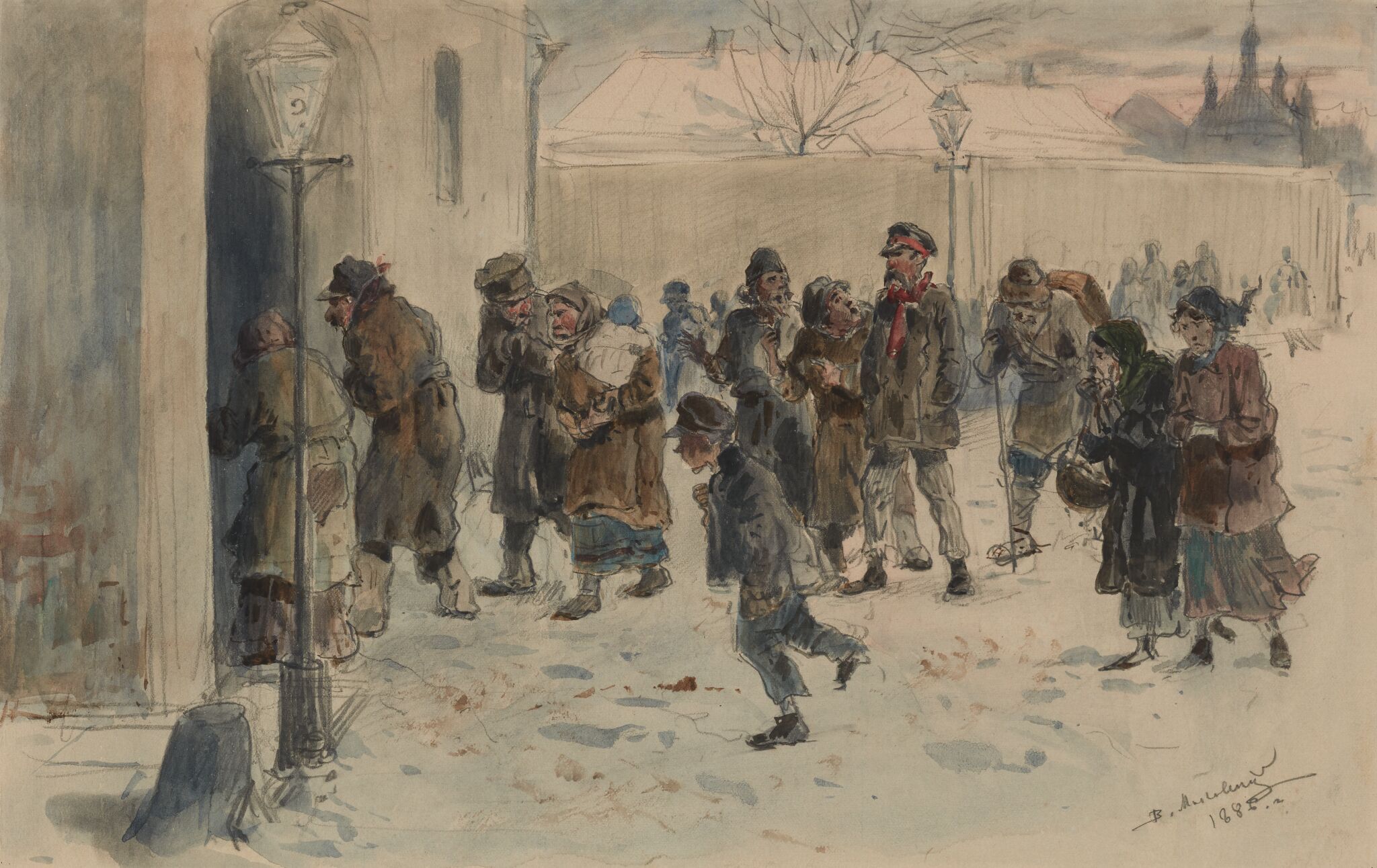 Ночлежники, Vladimir Makovsky, 1886