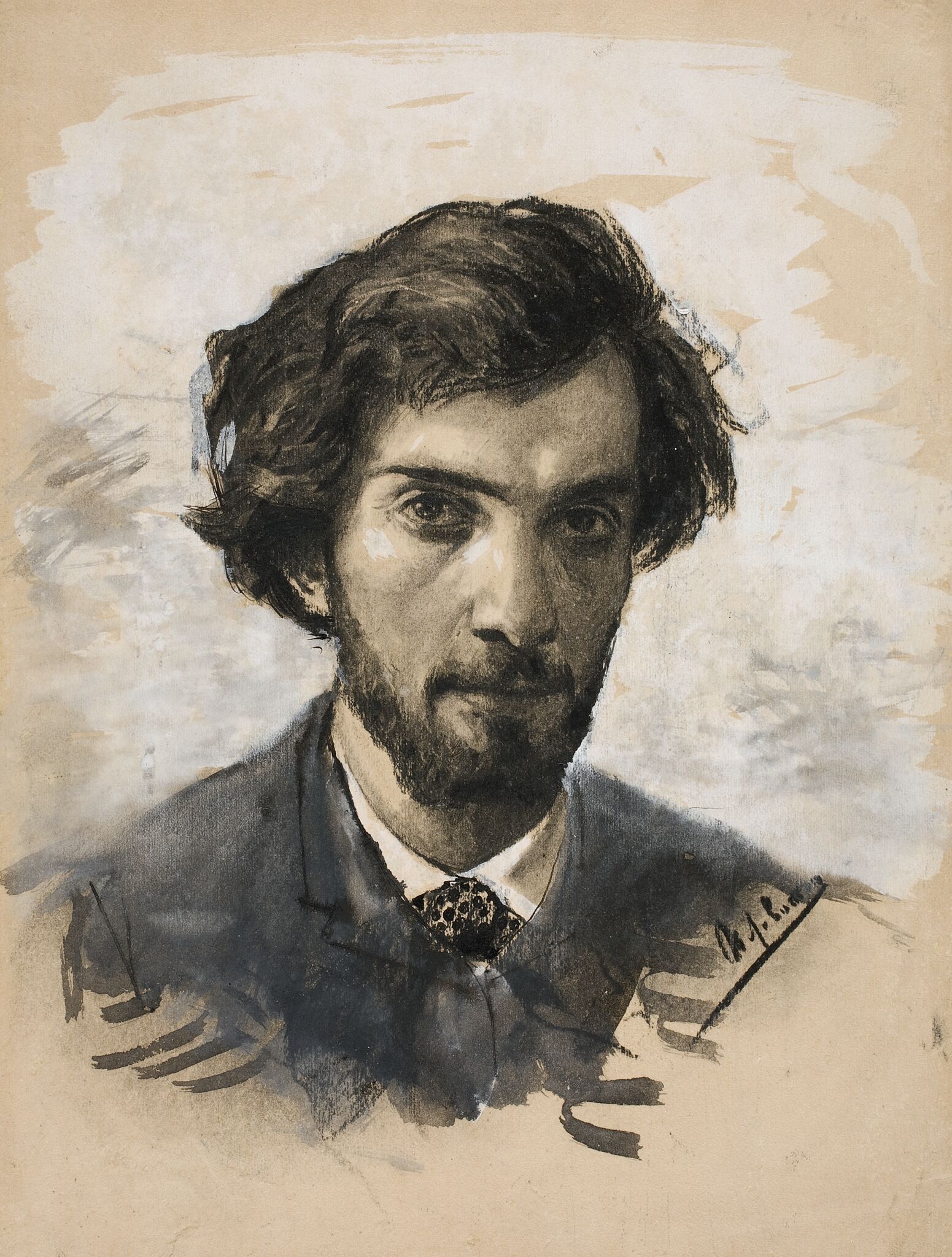 Автопортрет, Isaac Levitan, first half of the 1880s