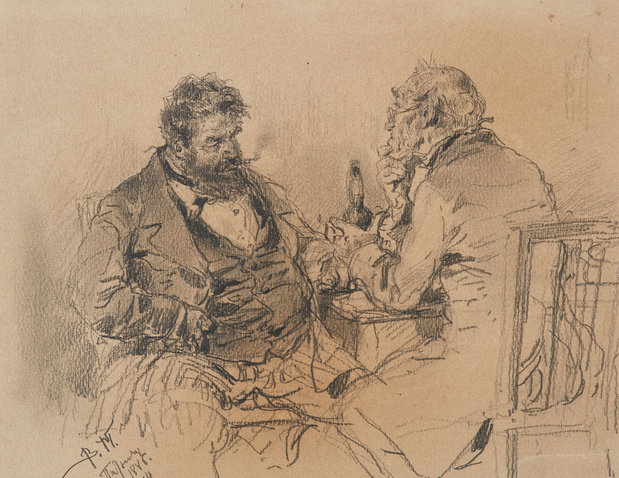Беседа, Vladimir Makovsky, 1886