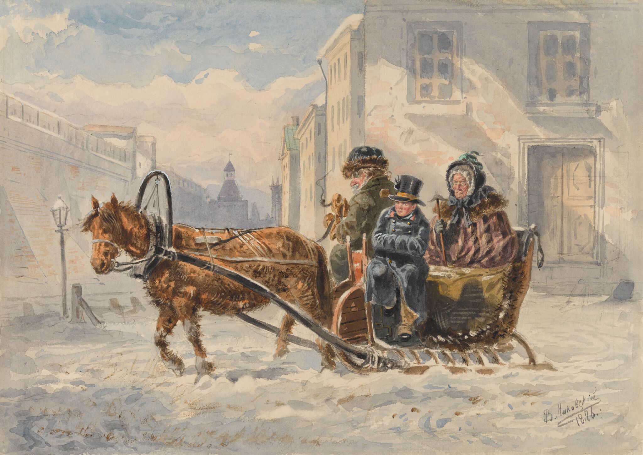 Остатки прежнего величия, Vladimir Makovsky, 1876