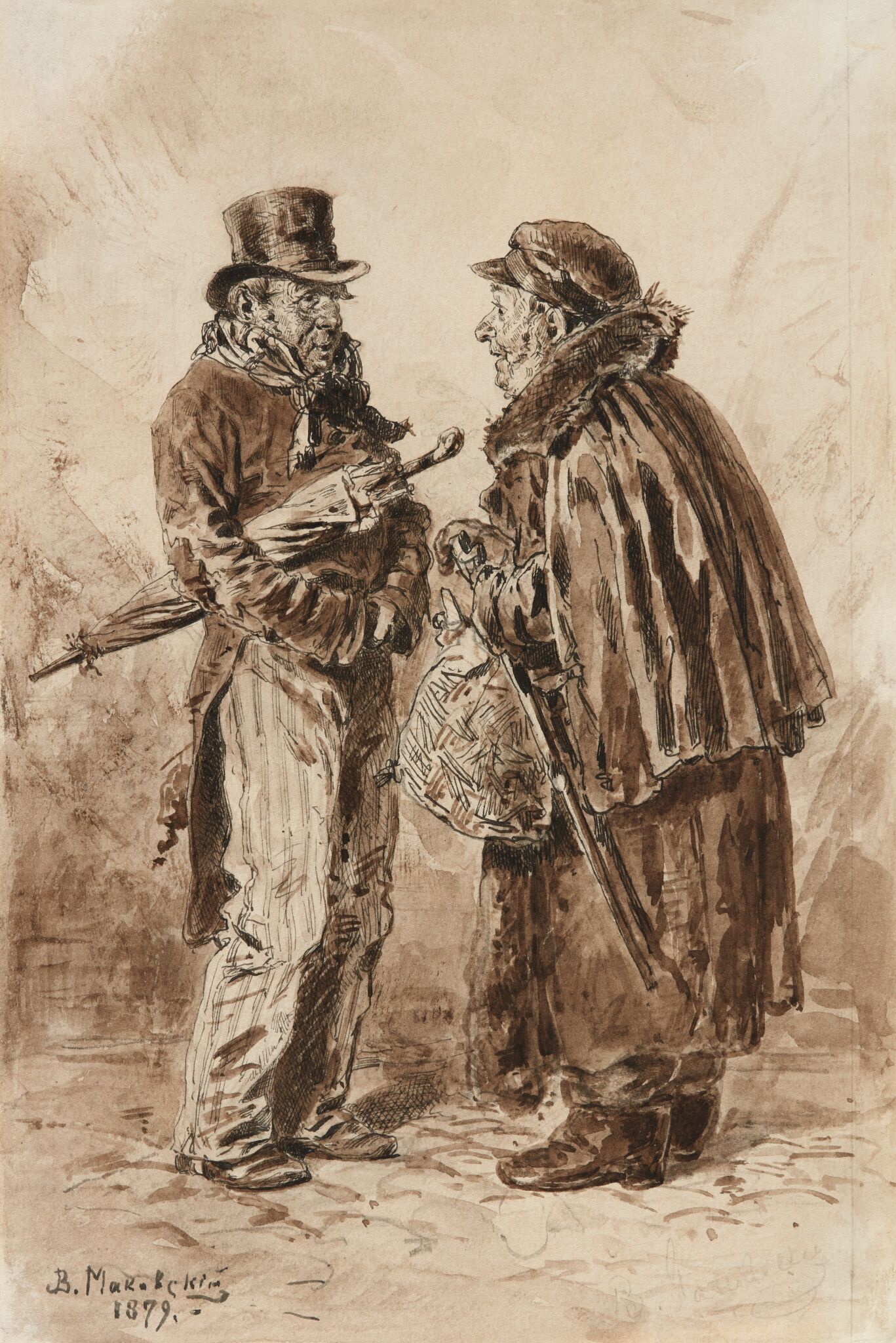 Московские типы, Vladimir Makovsky, 1879