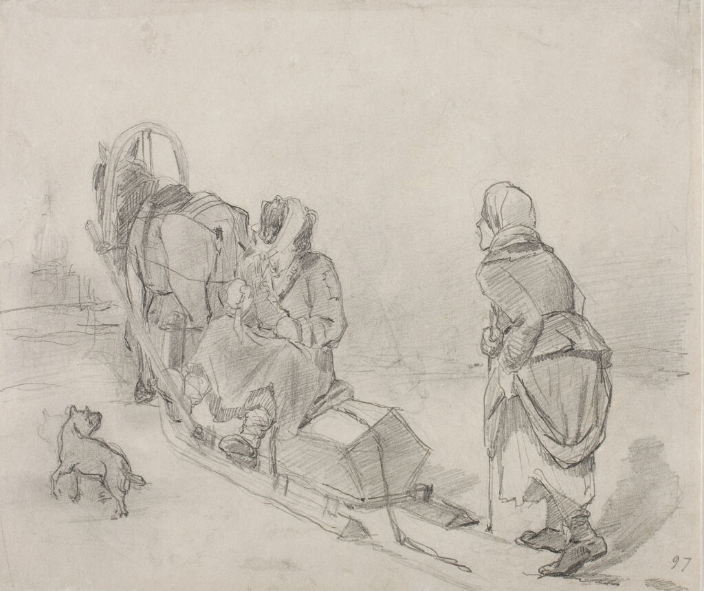 Проводы покойника. Эскиз-вариант одноименной картины (1865, ГТГ)
