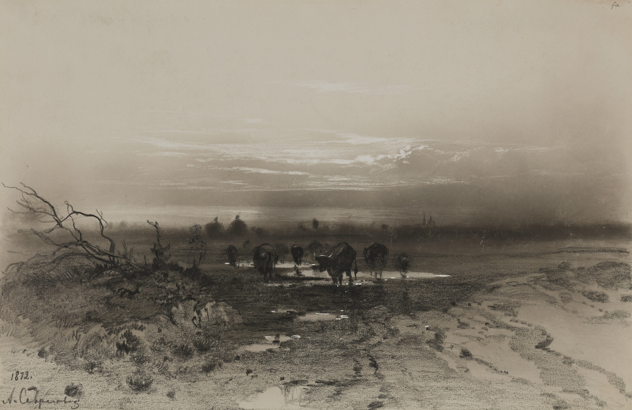 Вечер, Alexei Savrasov, 1872